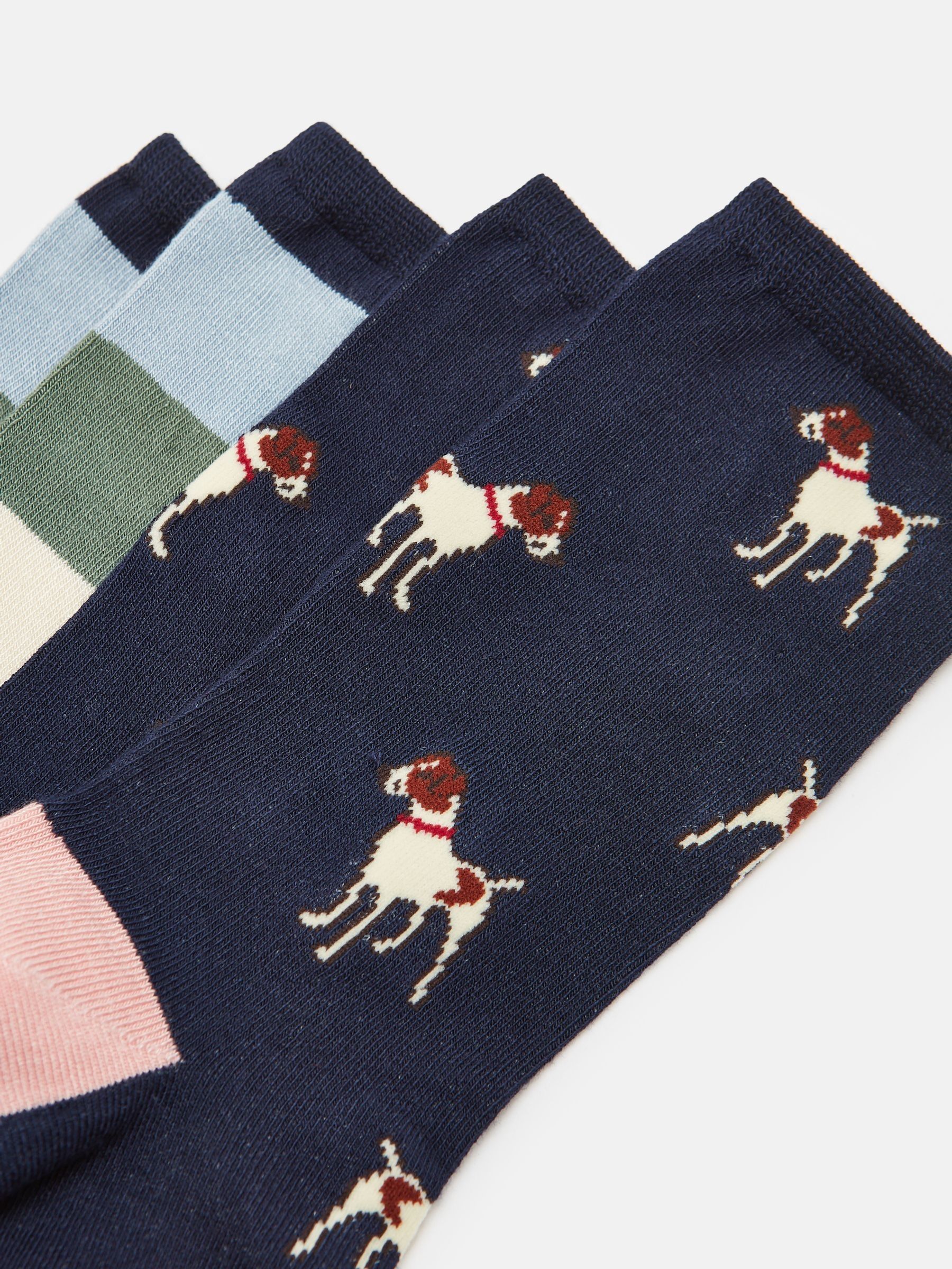 Women's Everyday Navy/Pink 2 Pack Socks (size 4-8) - Image 2 of 3