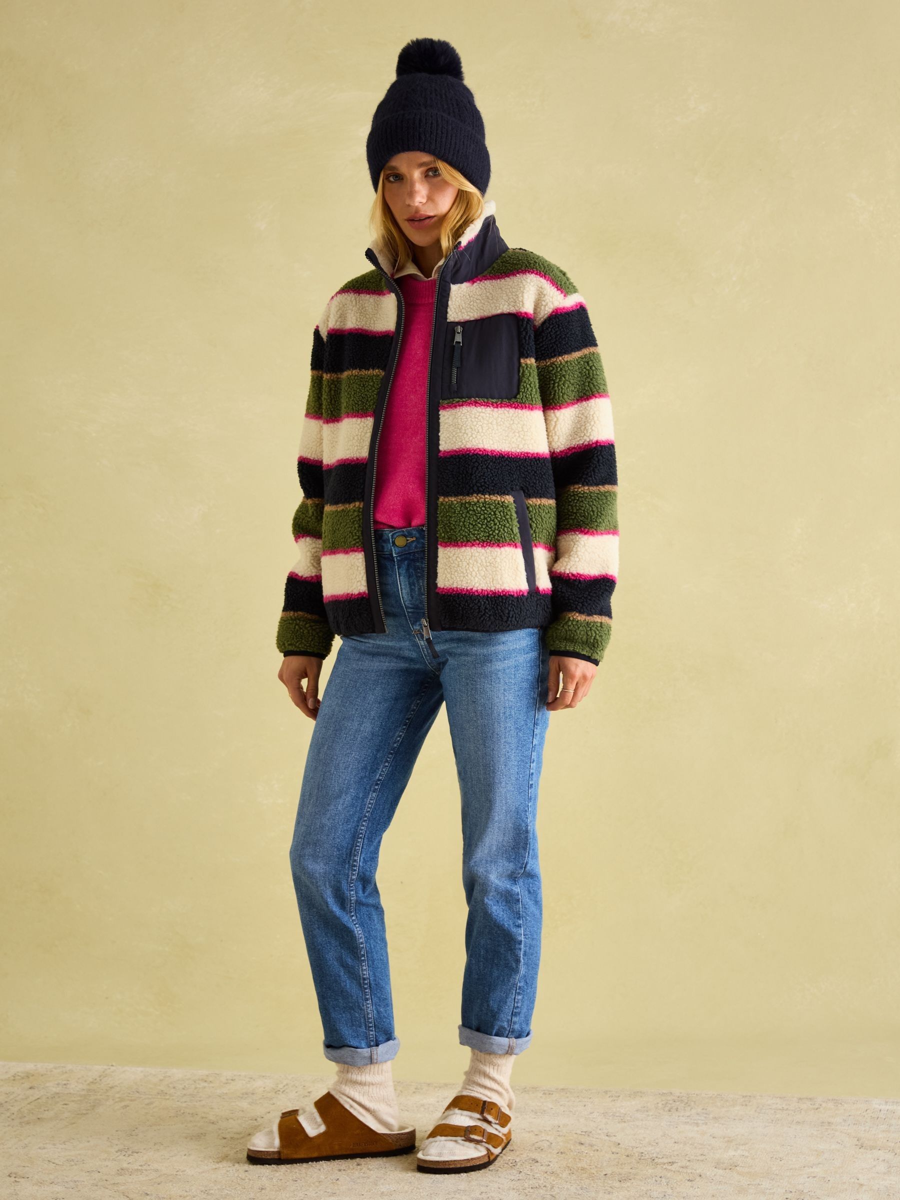 Effie Navy Knitted Bobble Hat - Image 3 of 7