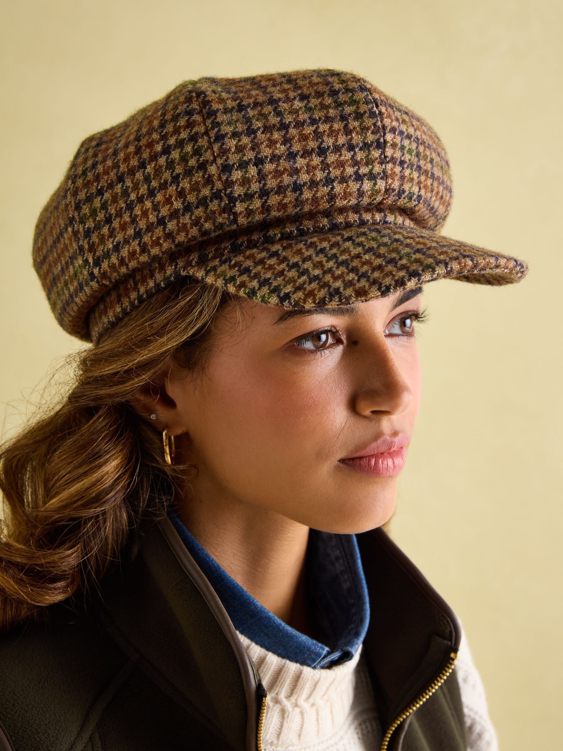 Elvaston Neutral Baker Boy Hat | Joules display picture 2