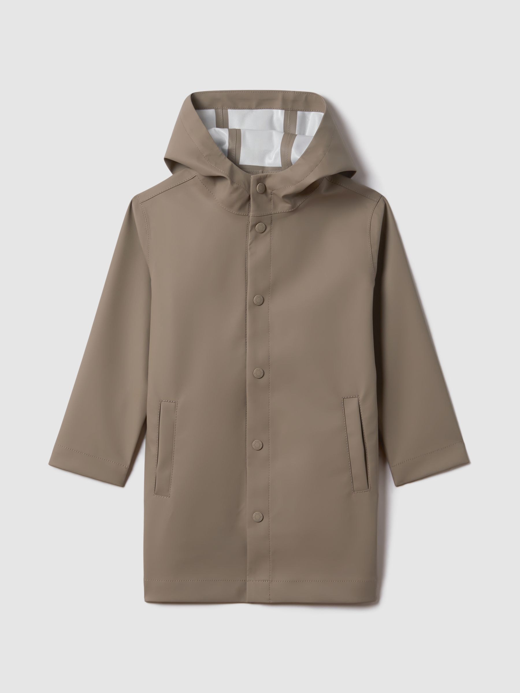 9-13 yrs Water Repellent Hooded Coat in Stone - Image 2 of 5