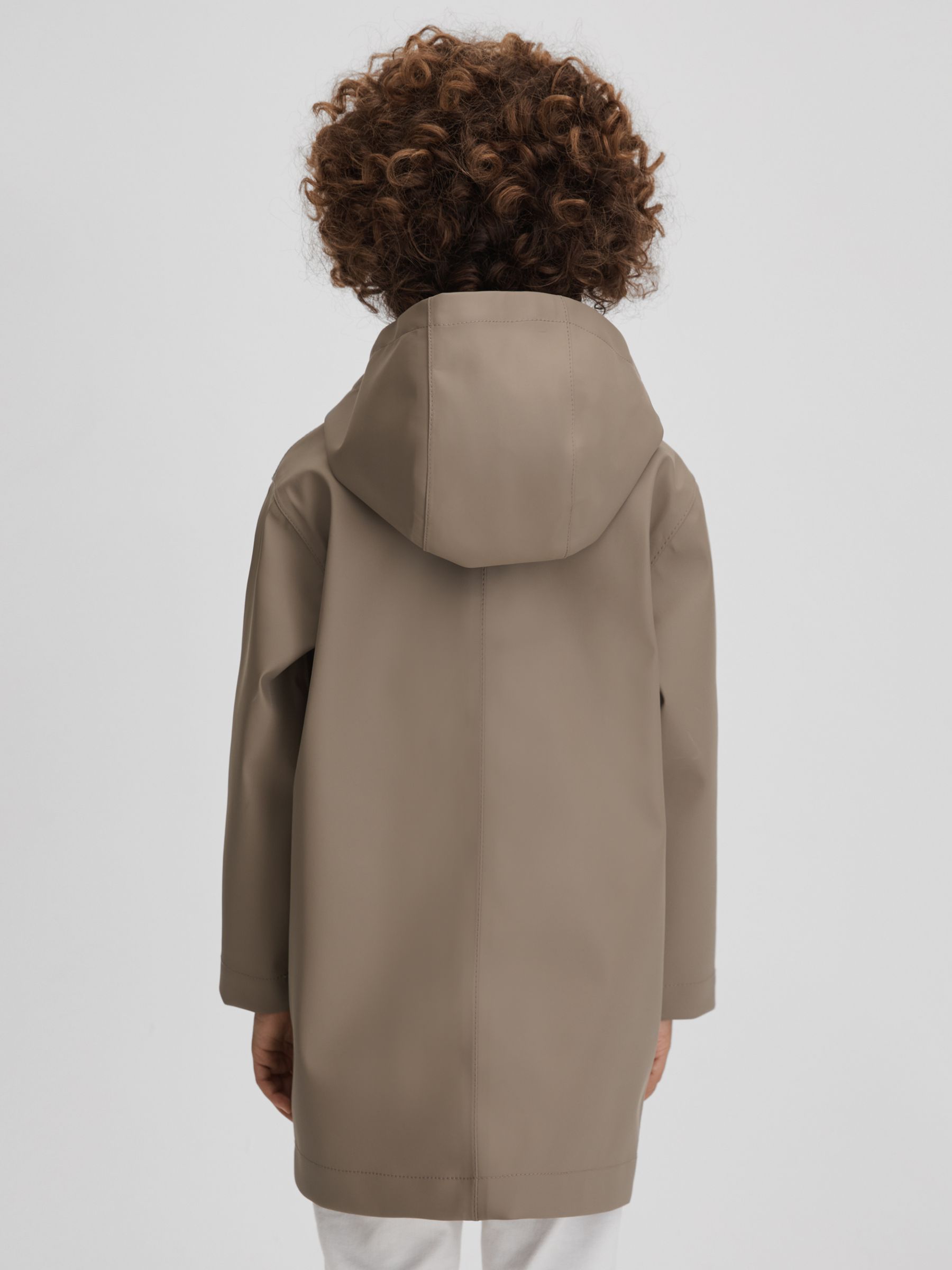 9-13 yrs Water Repellent Hooded Coat in Stone - Image 5 of 5