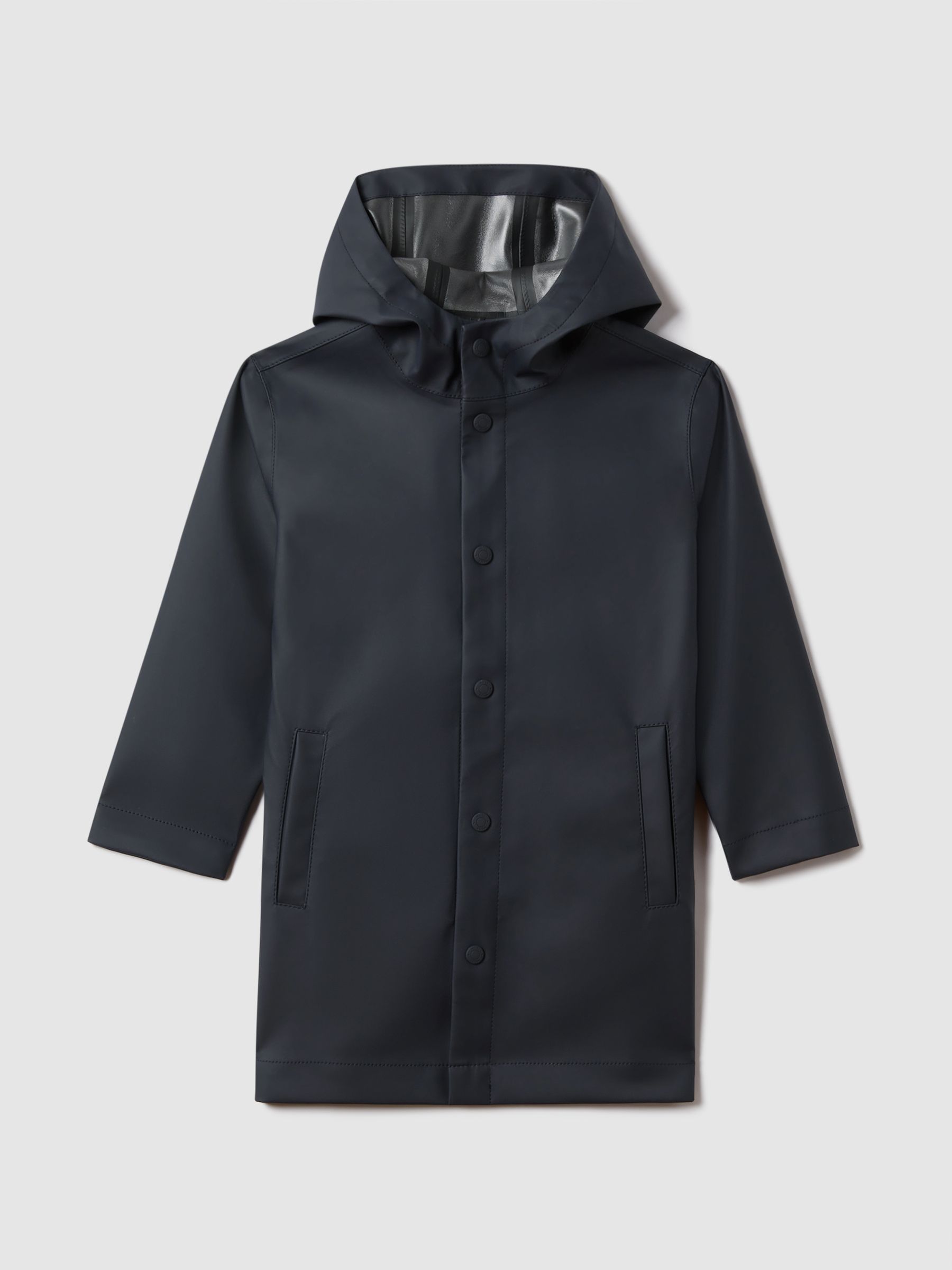 9-13 yrs Water Repellent Hooded Coat in Navy - Image 2 of 5