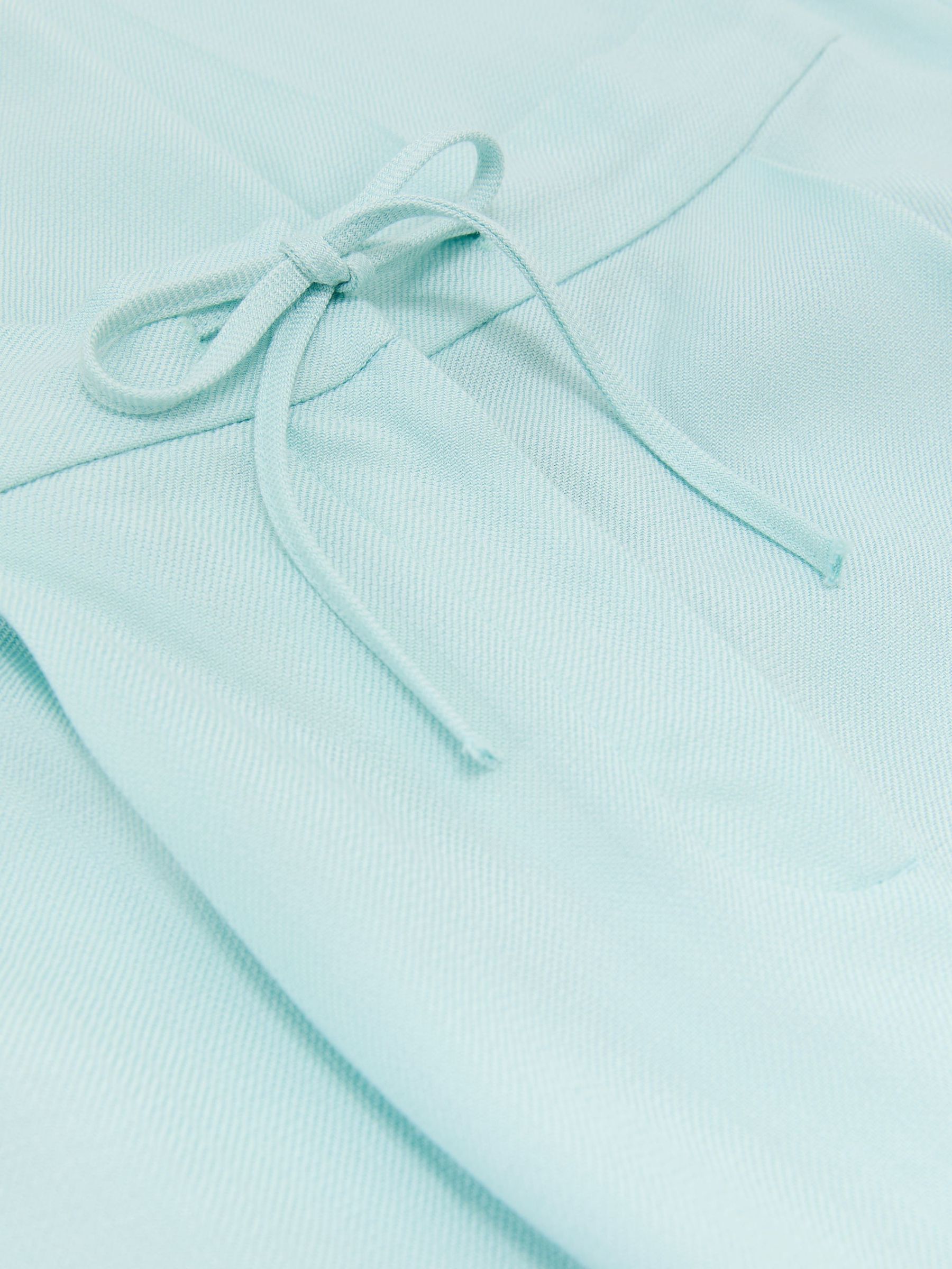 Wide-Leg Drawstring Trousers in Aqua Blue - Image 8 of 8