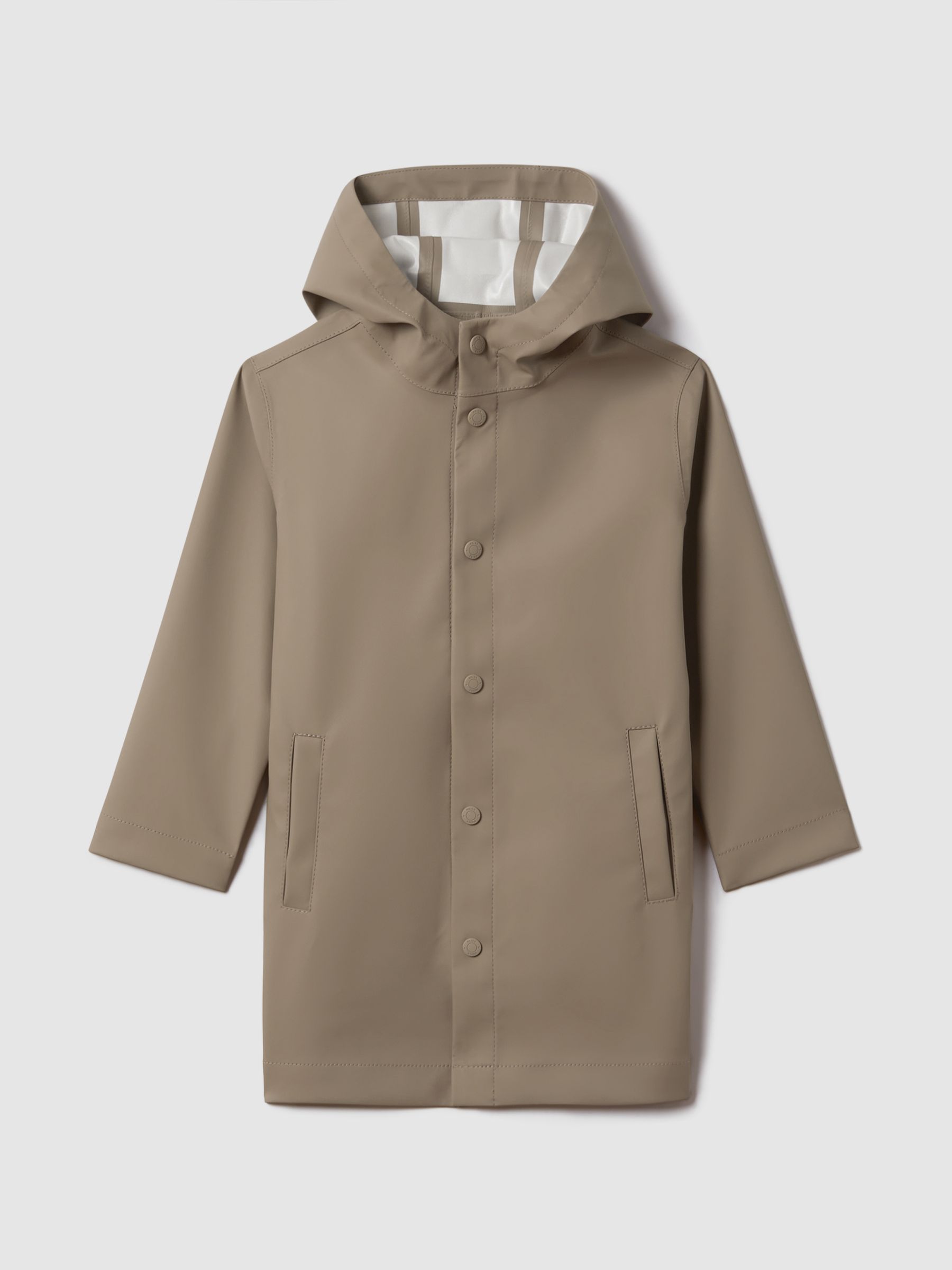 3-9 yrs Water Repellent Hooded Coat in Stone - Image 2 of 5