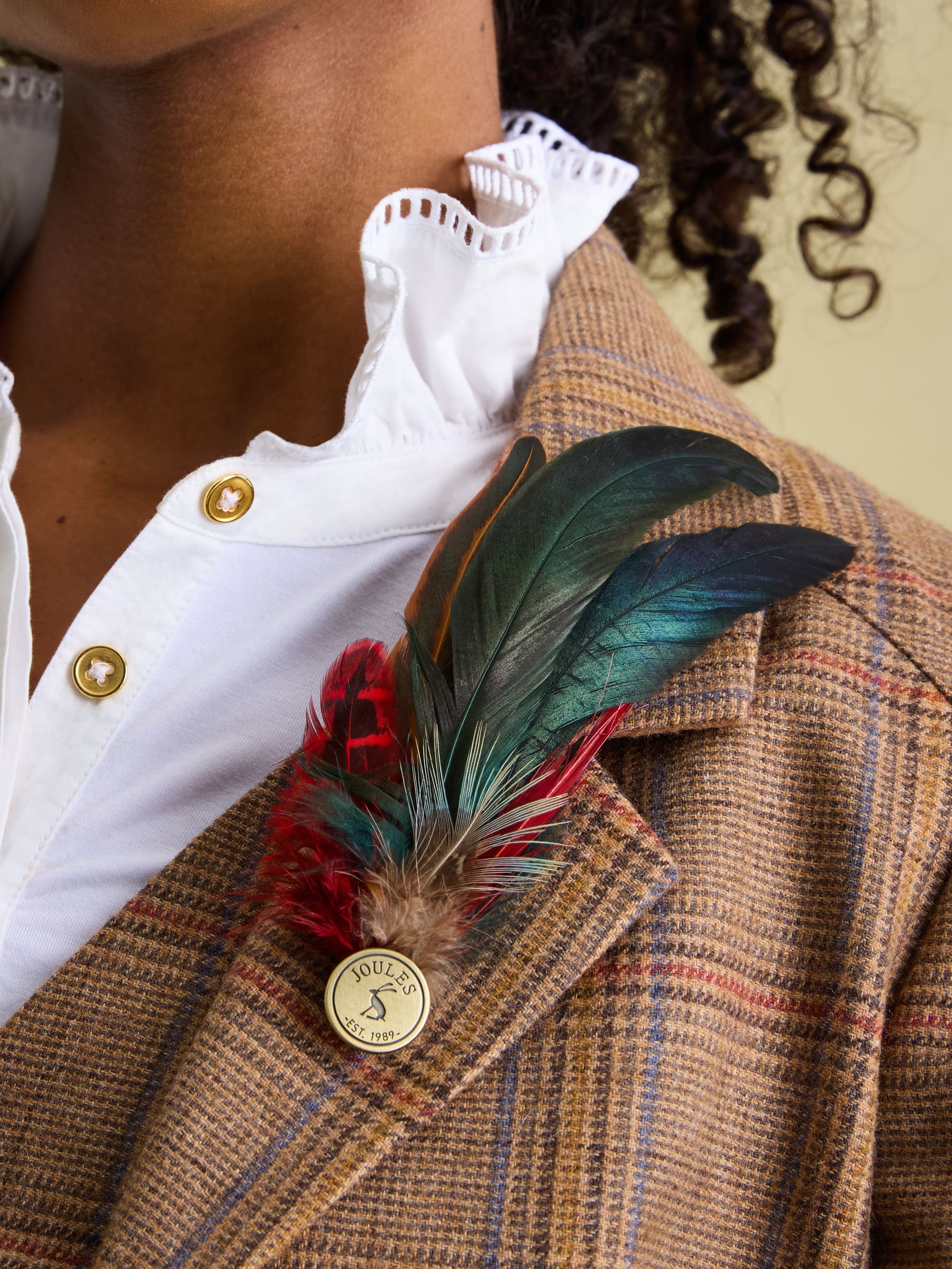 Averly Multi Feather Brooch - Image 1 of 5