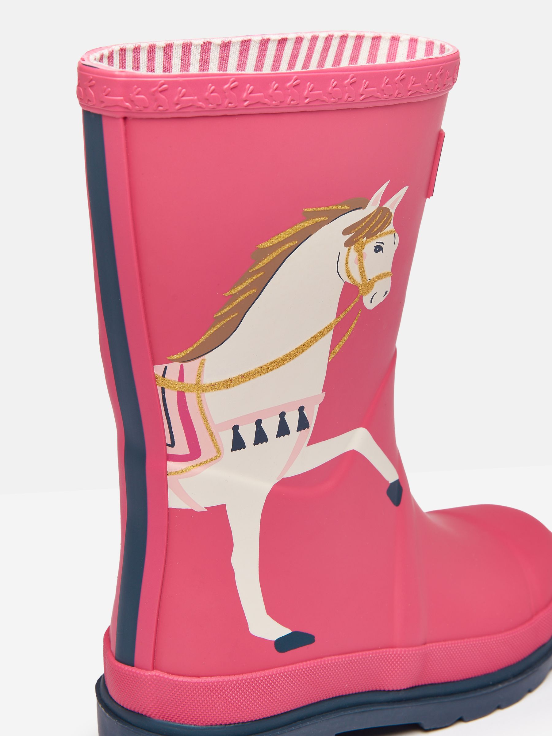 Girls' Splashwell Pink Horse Wellies