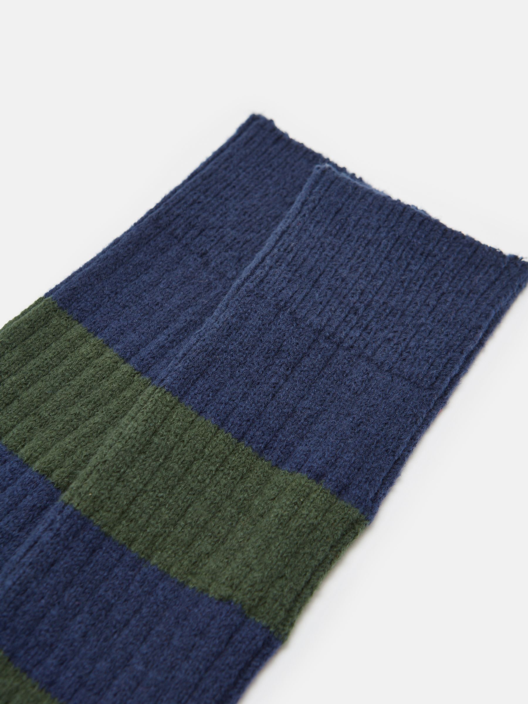 Men's Gibson Green/Navy Cosy Striped Socks - Image 3 of 3