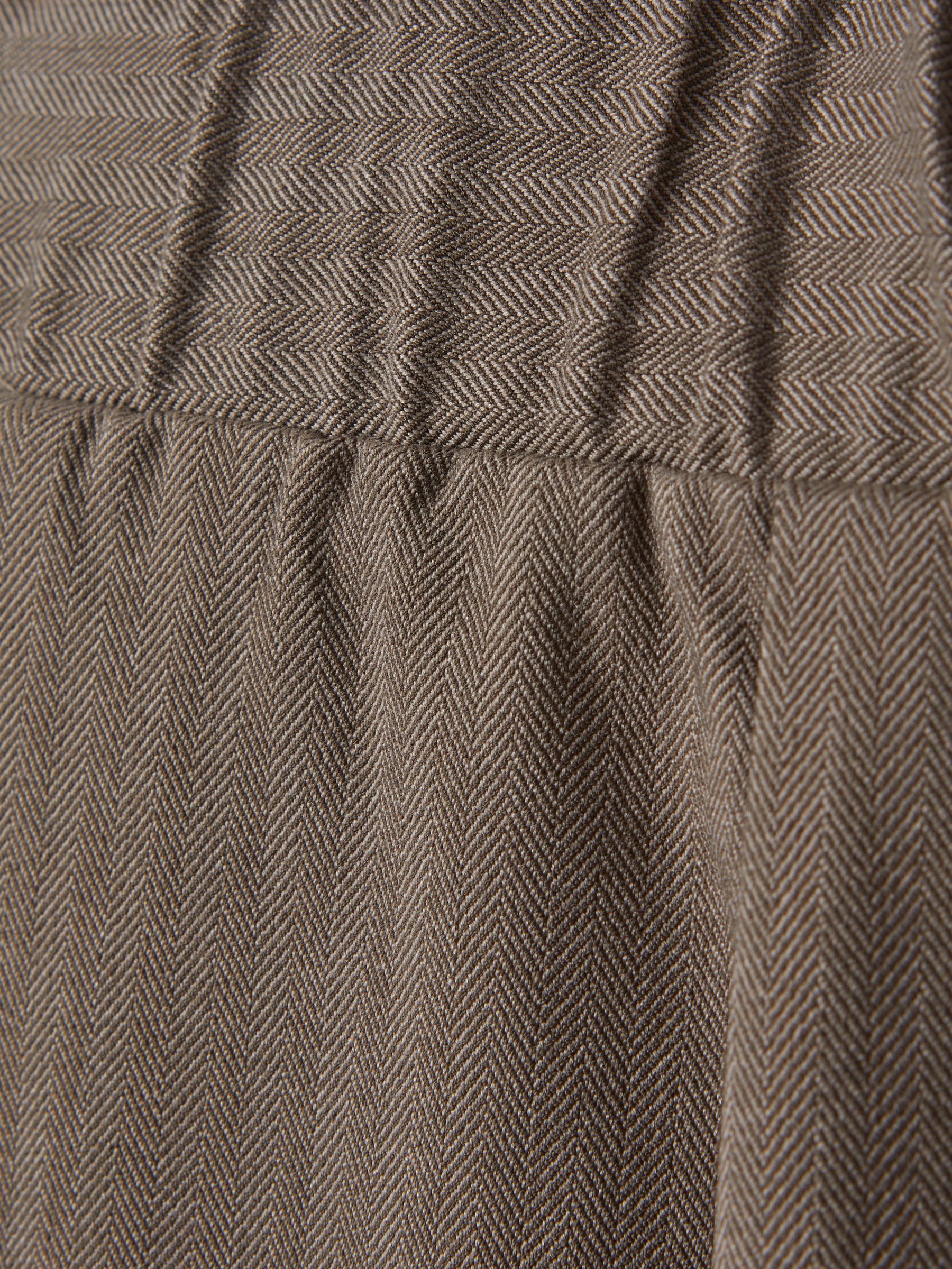 Paige Drawstring Herringbone Trousers in Sea Fossil - Image 6 of 6