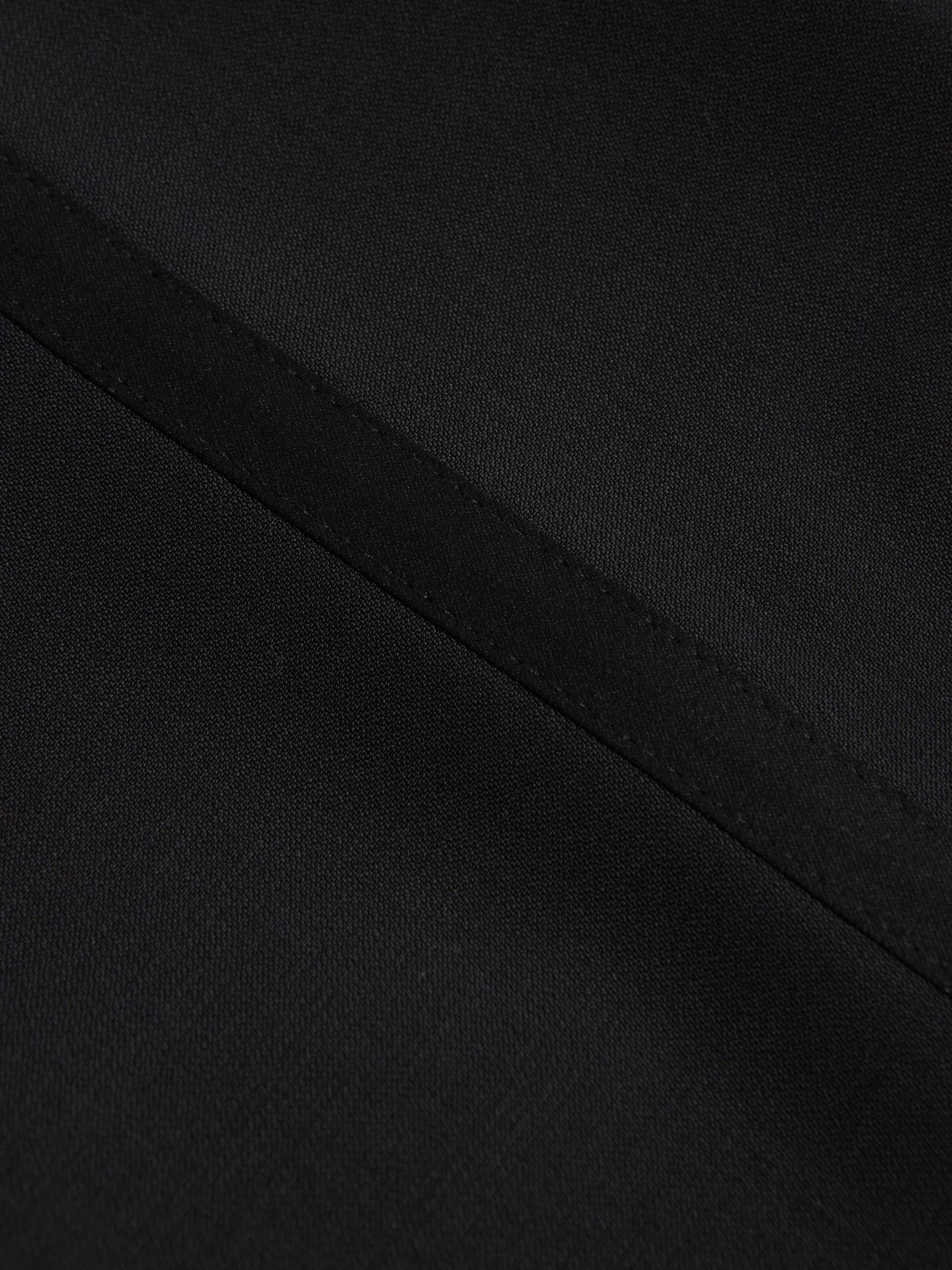 Oscar Jacobson Slim Fit Wool Blend Trousers in Black - Image 6 of 6