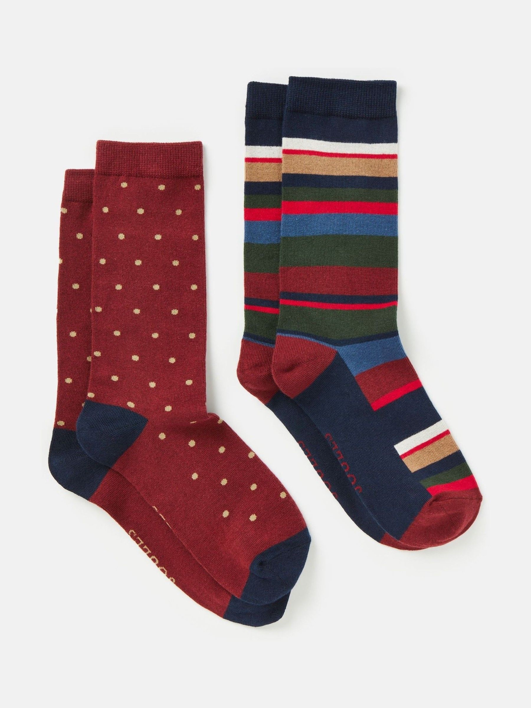 Men's Kingsbury Red 2 Pack Socks (size 7-12) - Image 1 of 3