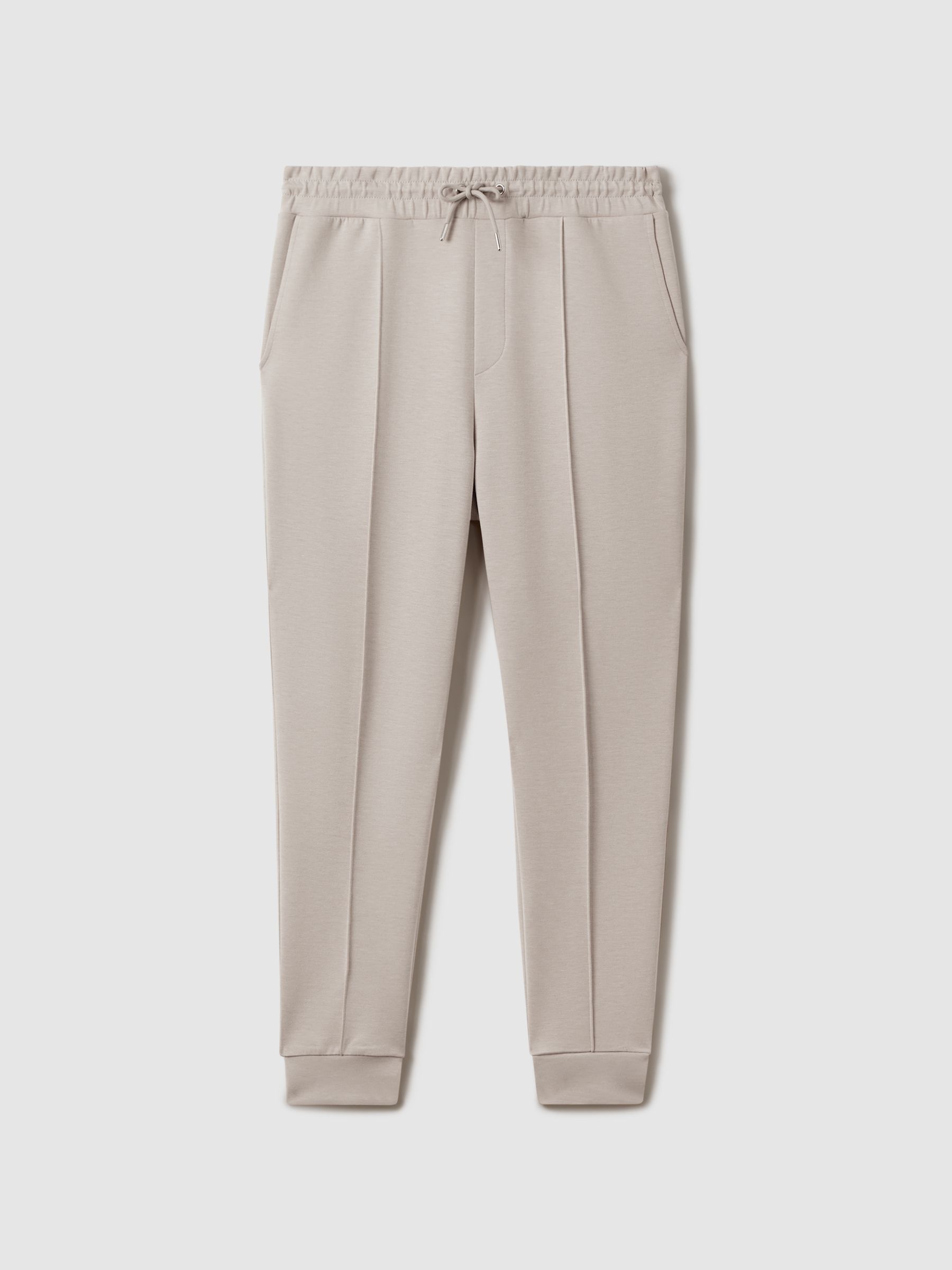 Interlock Jersey Drawstring Joggers in Oatmeal - Image 2 of 6