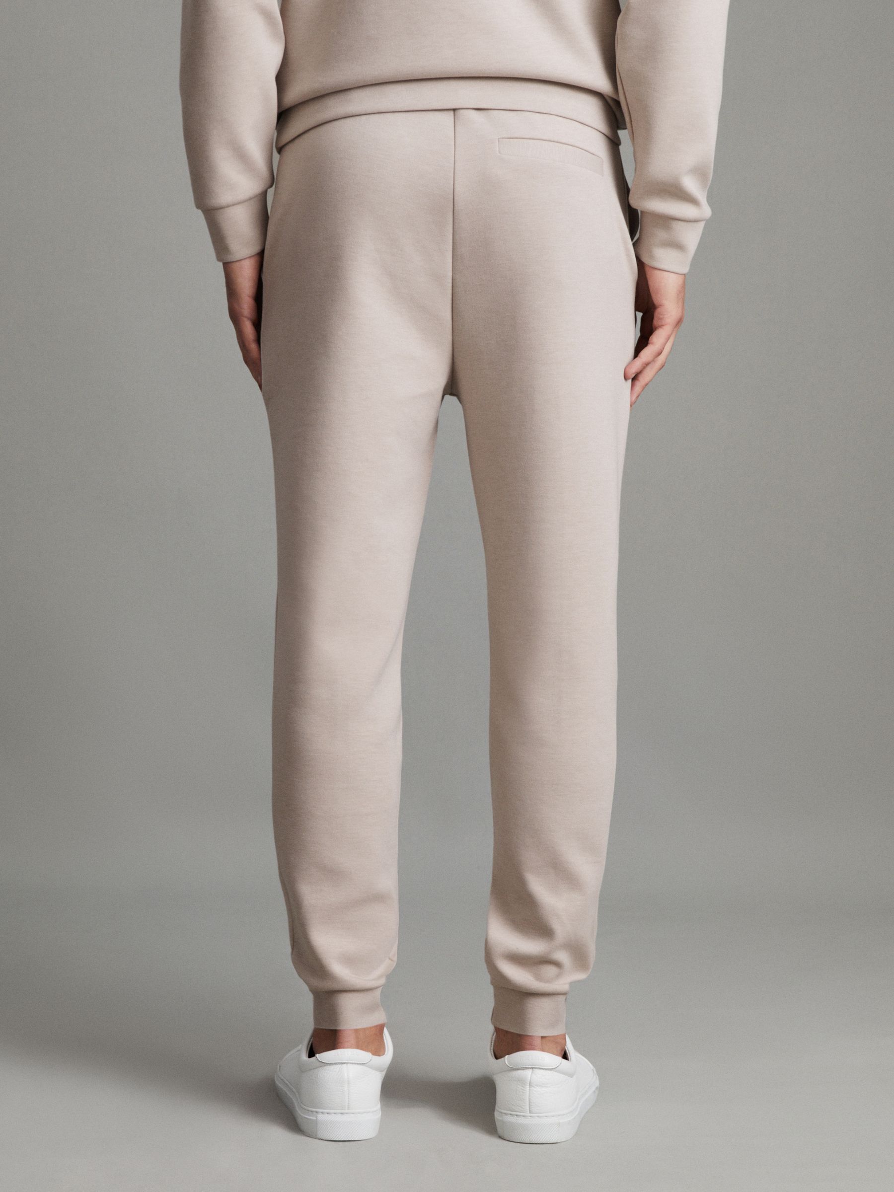 Interlock Jersey Drawstring Joggers in Oatmeal - Image 4 of 6