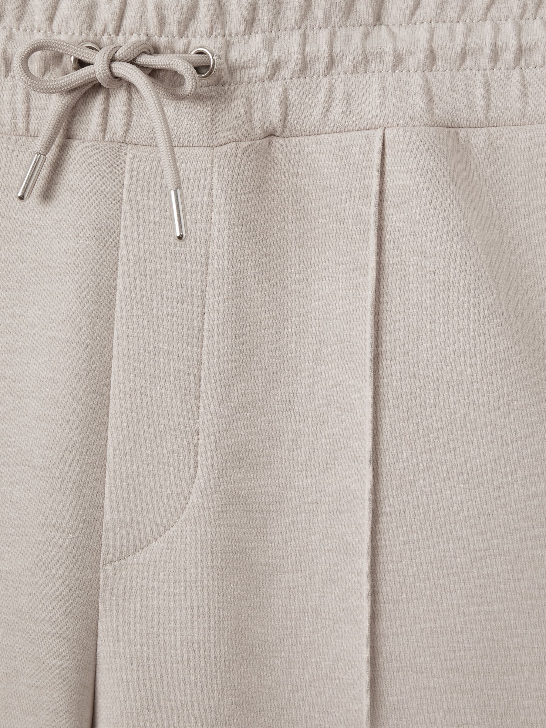 Interlock Jersey Drawstring Joggers in Oatmeal - Image 6 of 6