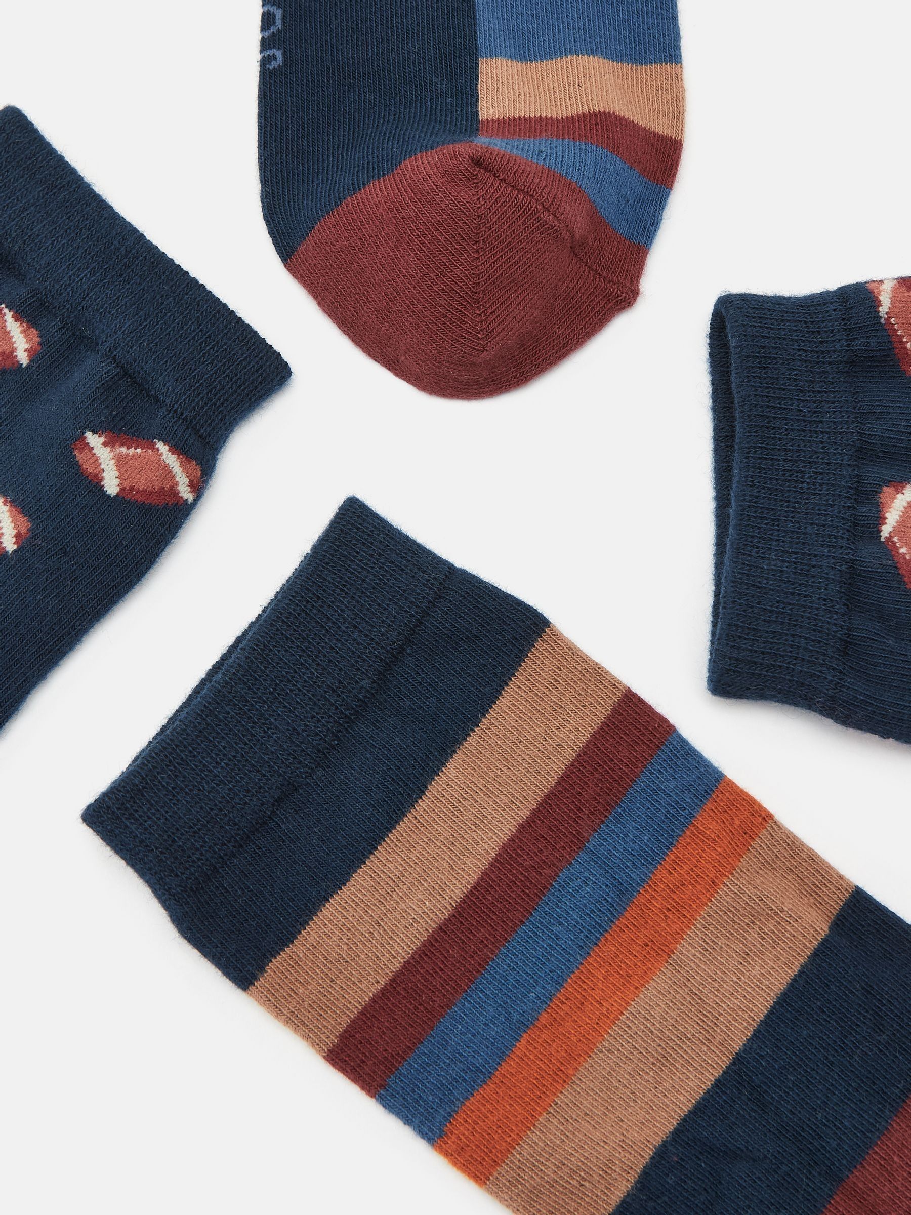 Men's Kingsbury Navy/Burgundy 2 Pack Socks (size 7-12) - Image 2 of 4