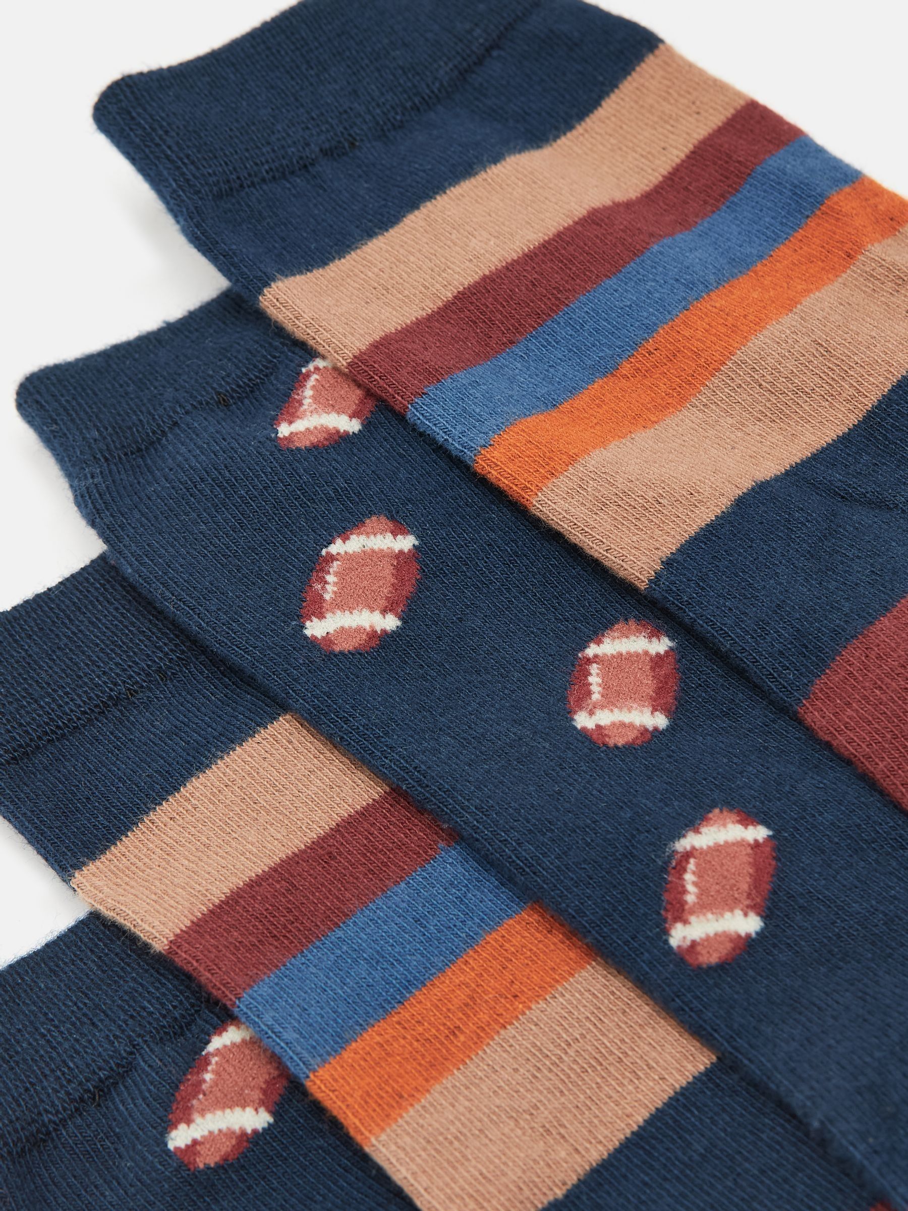 Men's Kingsbury Navy/Burgundy 2 Pack Socks (size 7-12) - Image 3 of 4
