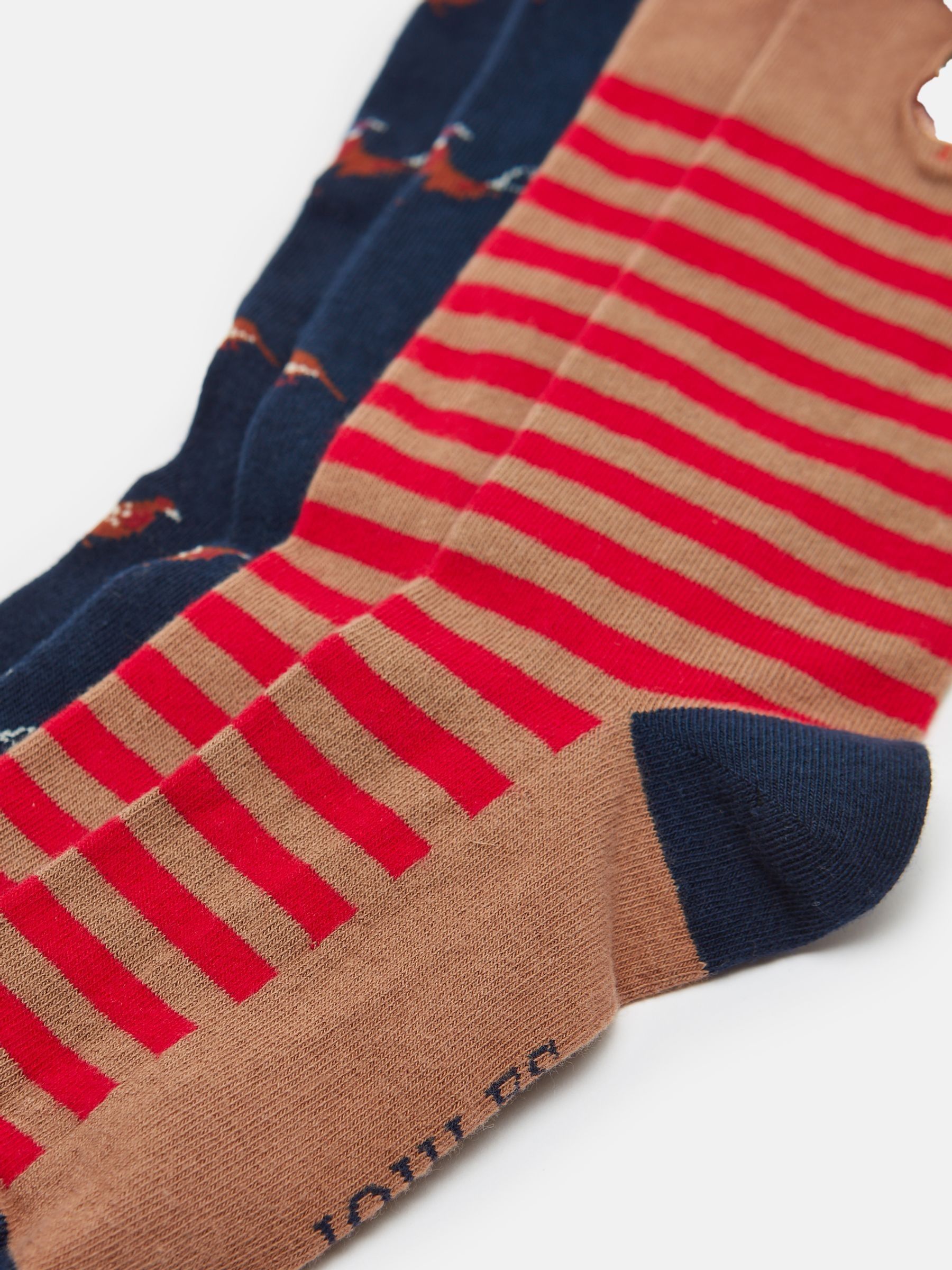 Men's Kingsbury Tan/Navy 2 Pack Socks (size 7-12) - Image 3 of 3
