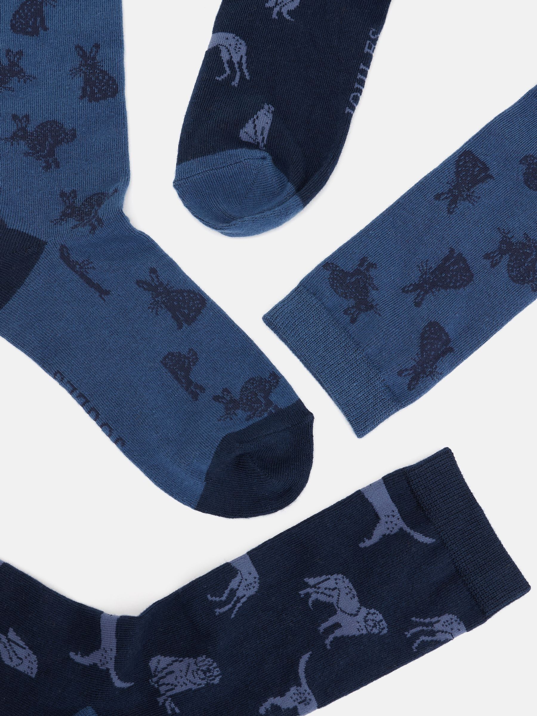 Men's Kingsbury Blue/Navy 2 Pack Socks (size 7-12) - Image 2 of 3