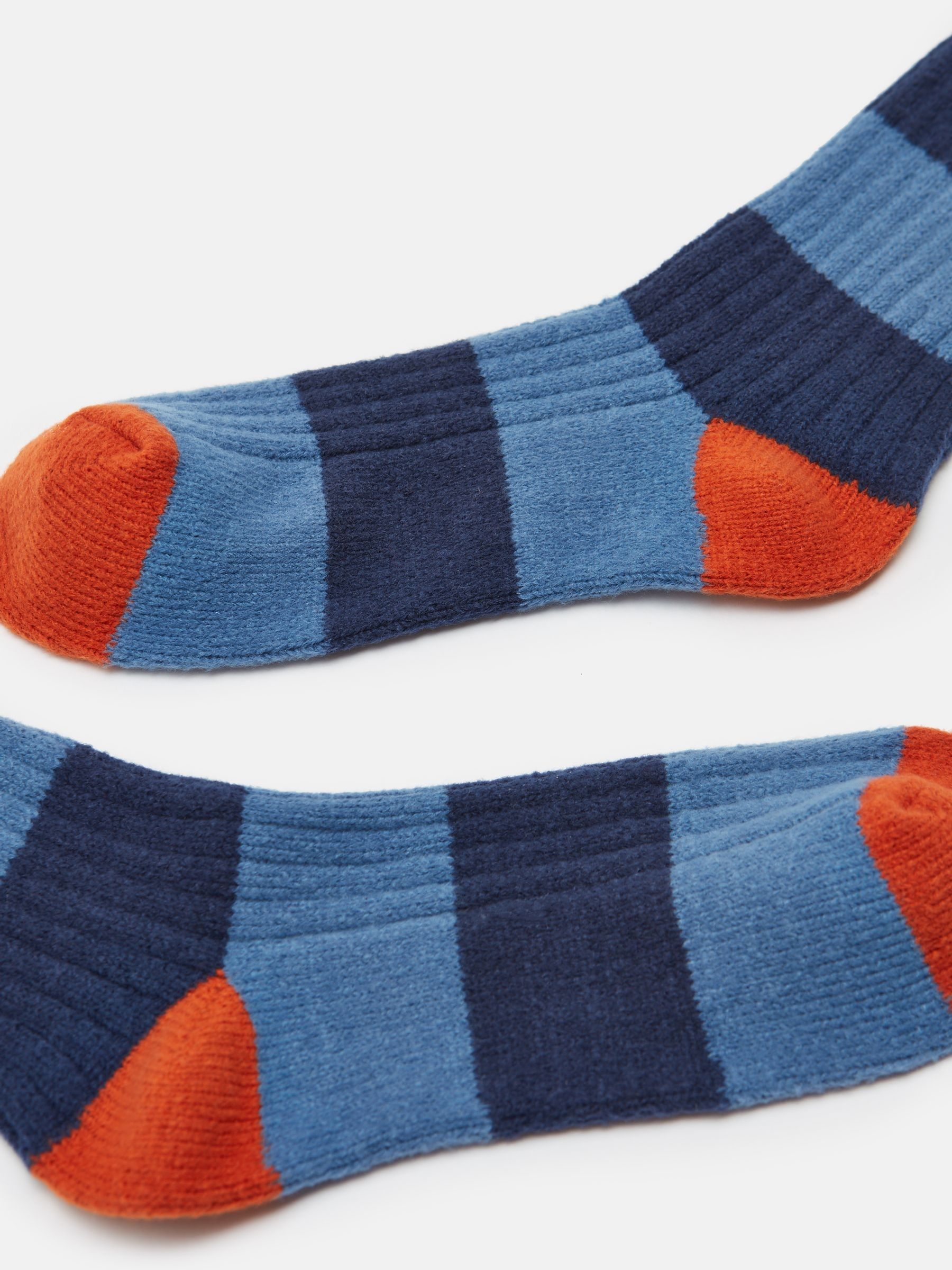 Men's Gibson Blue/Navy Cosy Striped Socks - Image 2 of 3