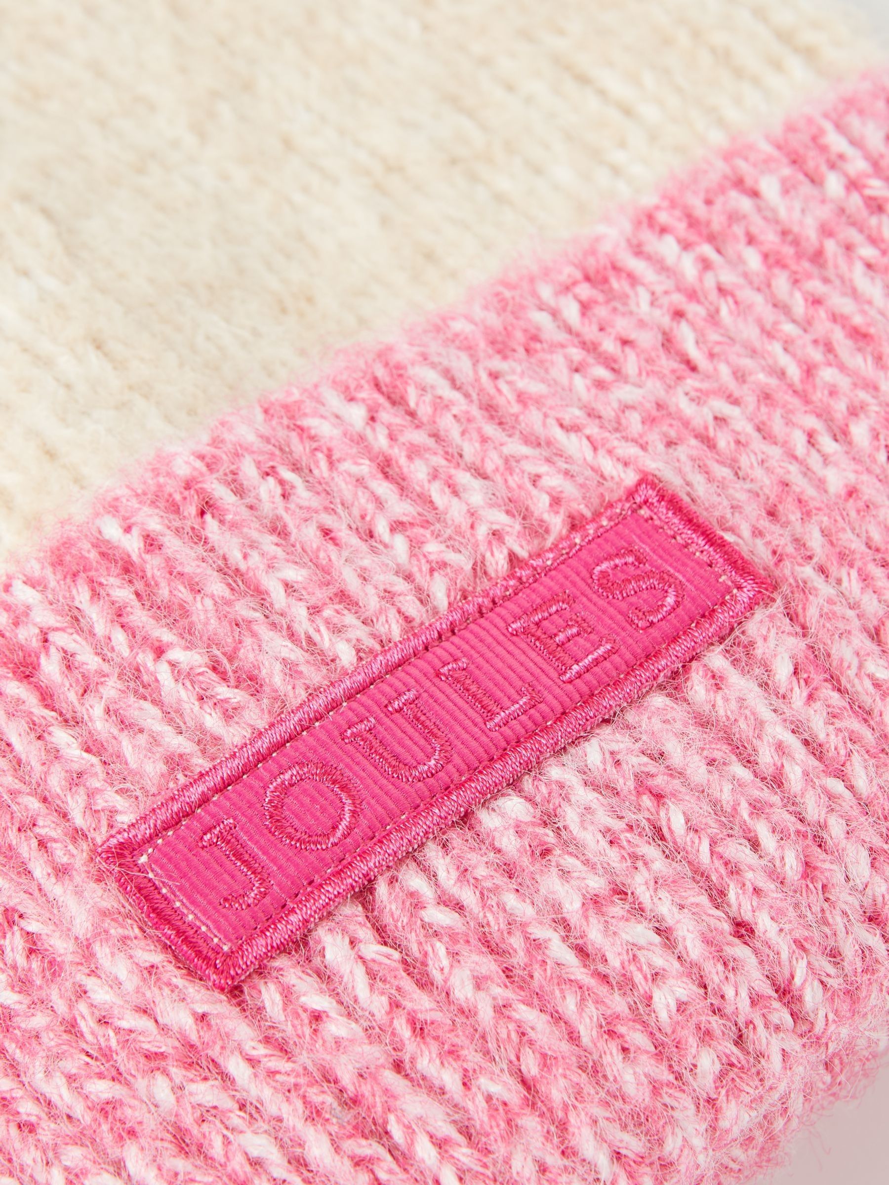 Girls' Wanderer Cream Knitted Beanie Hat - Image 3 of 3