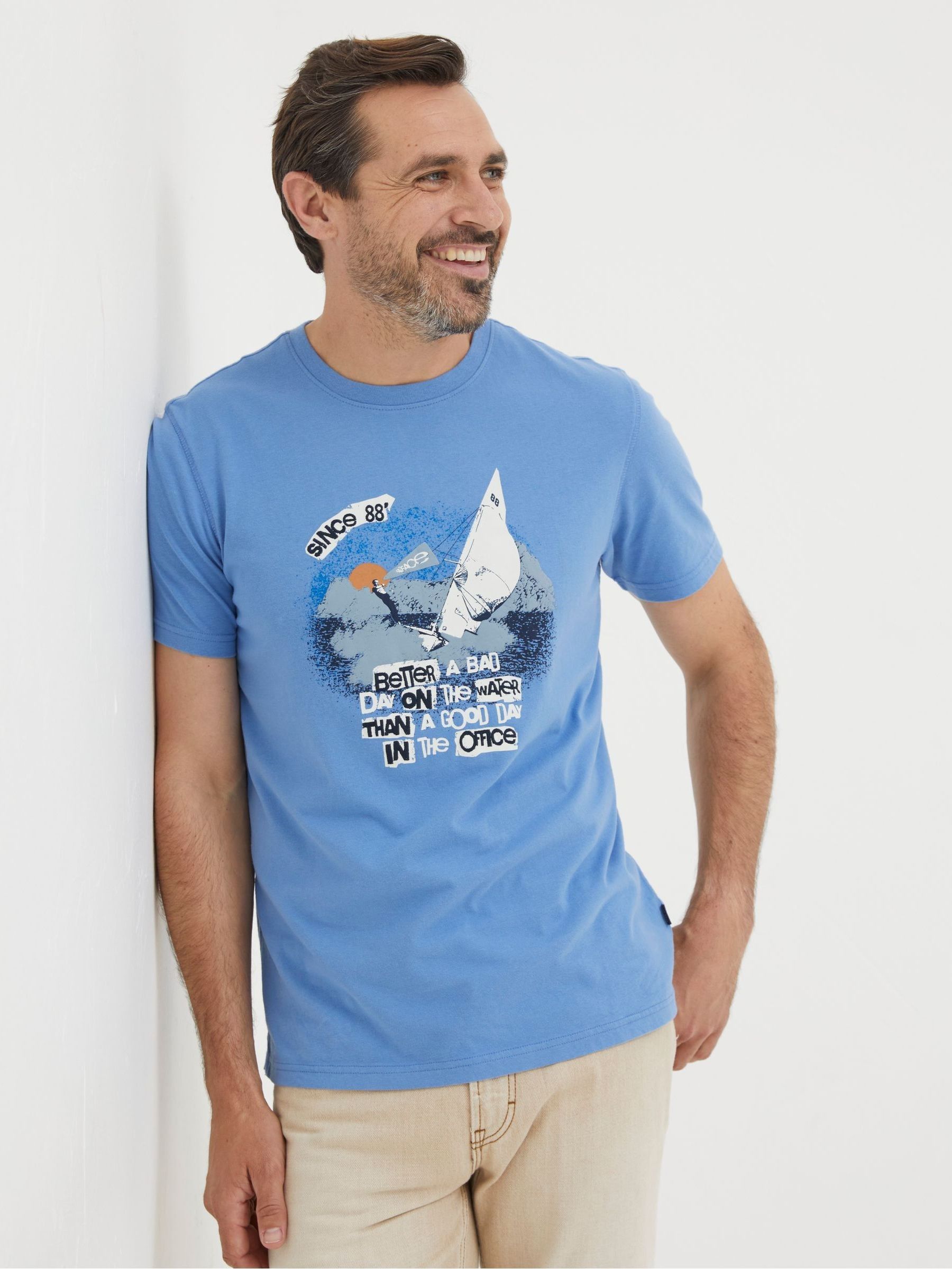 Blue Better A Bad Day Sail T-Shirt - Image 1 of 5