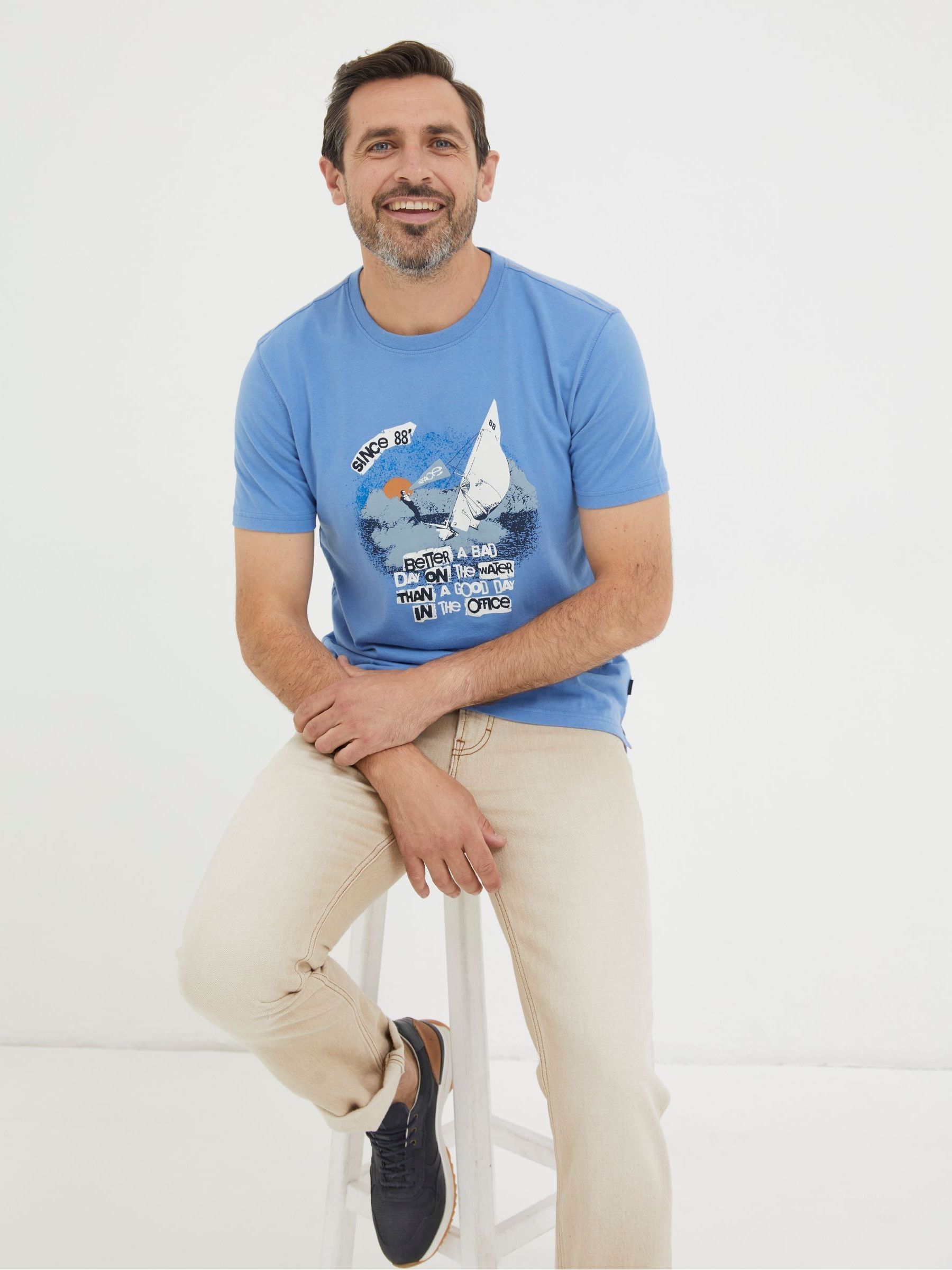 Blue Better A Bad Day Sail T-Shirt - Image 3 of 5