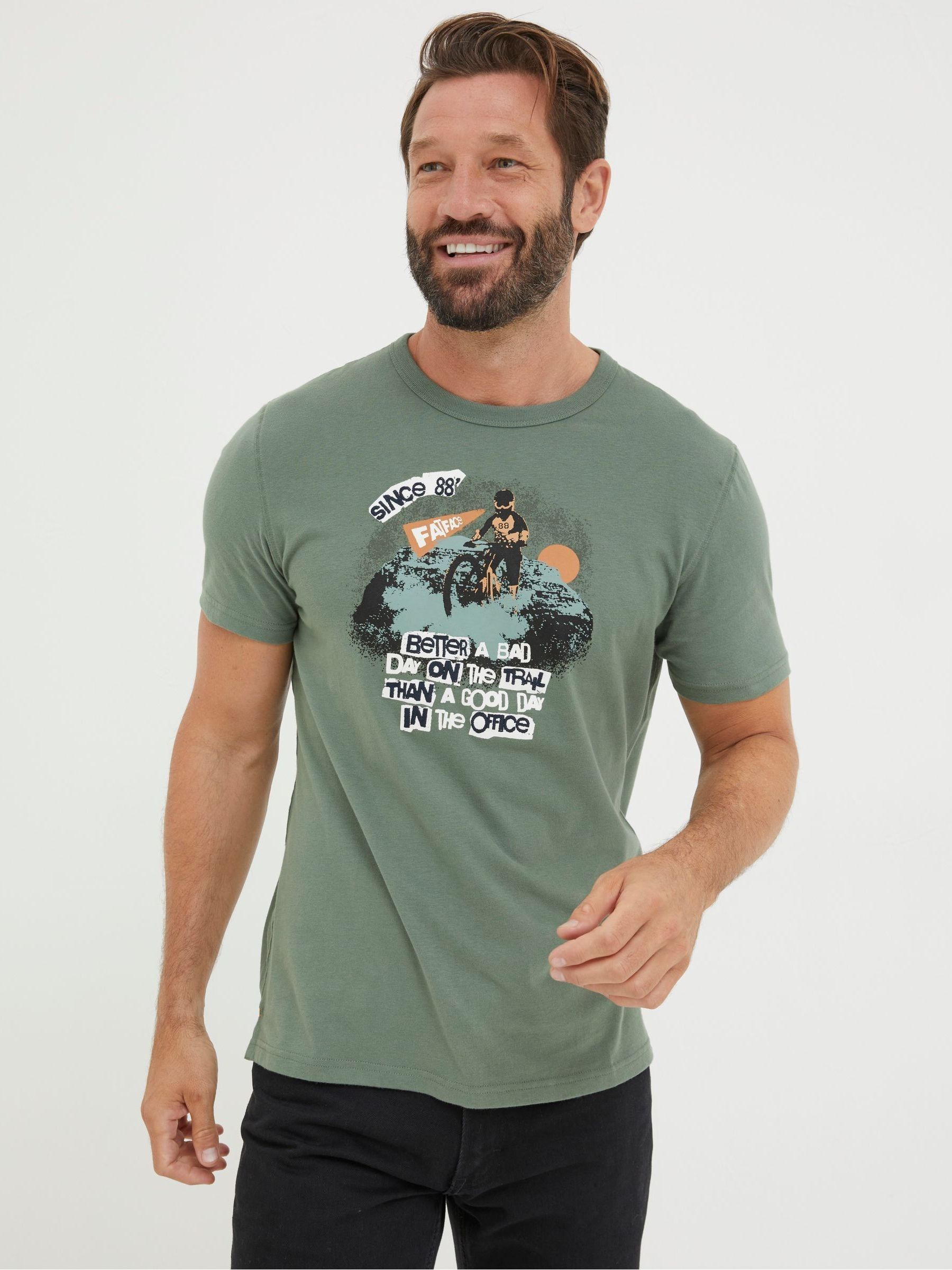 Green A Bad Day Trail T-Shirt - Image 1 of 5