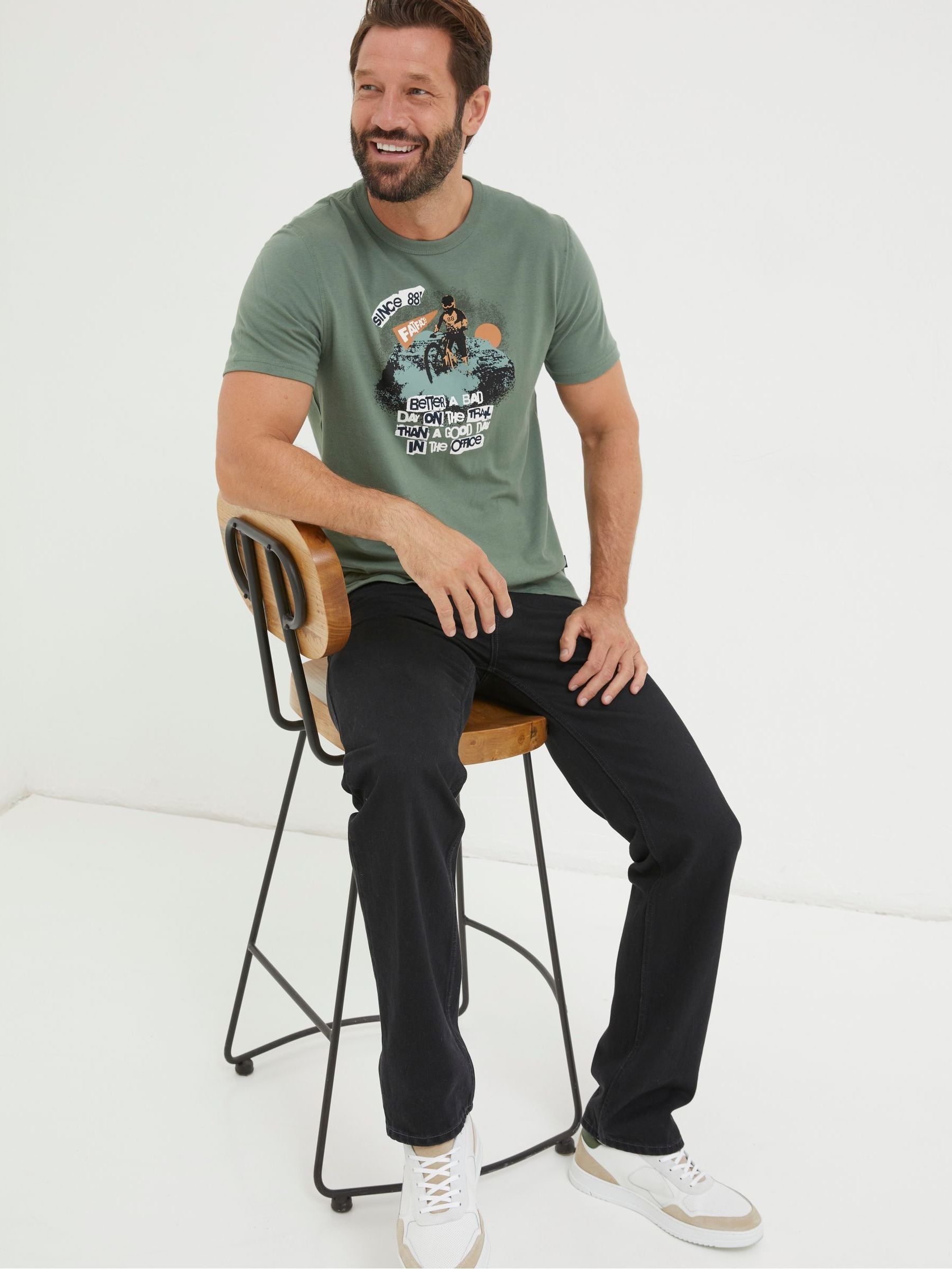 Green A Bad Day Trail T-Shirt - Image 3 of 5