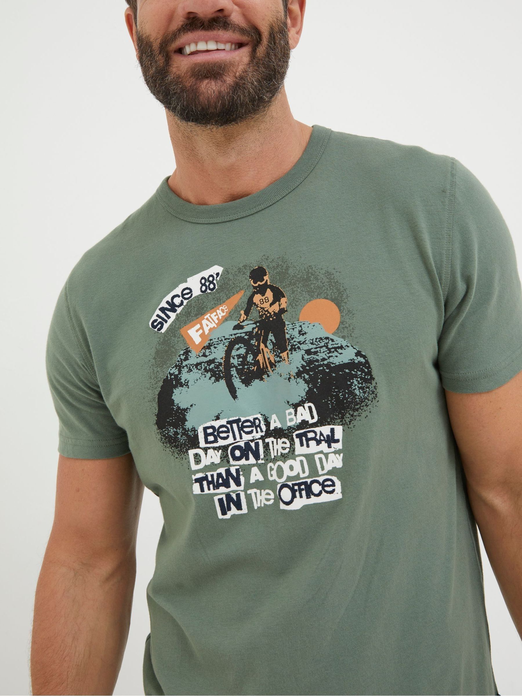Green A Bad Day Trail T-Shirt - Image 4 of 5