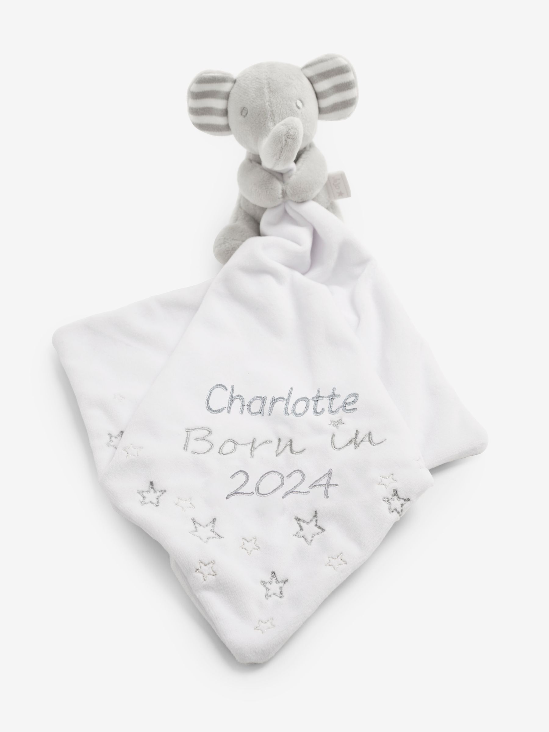 Personalised Born in 2024 Comforter in Grey - Image 3 of 3