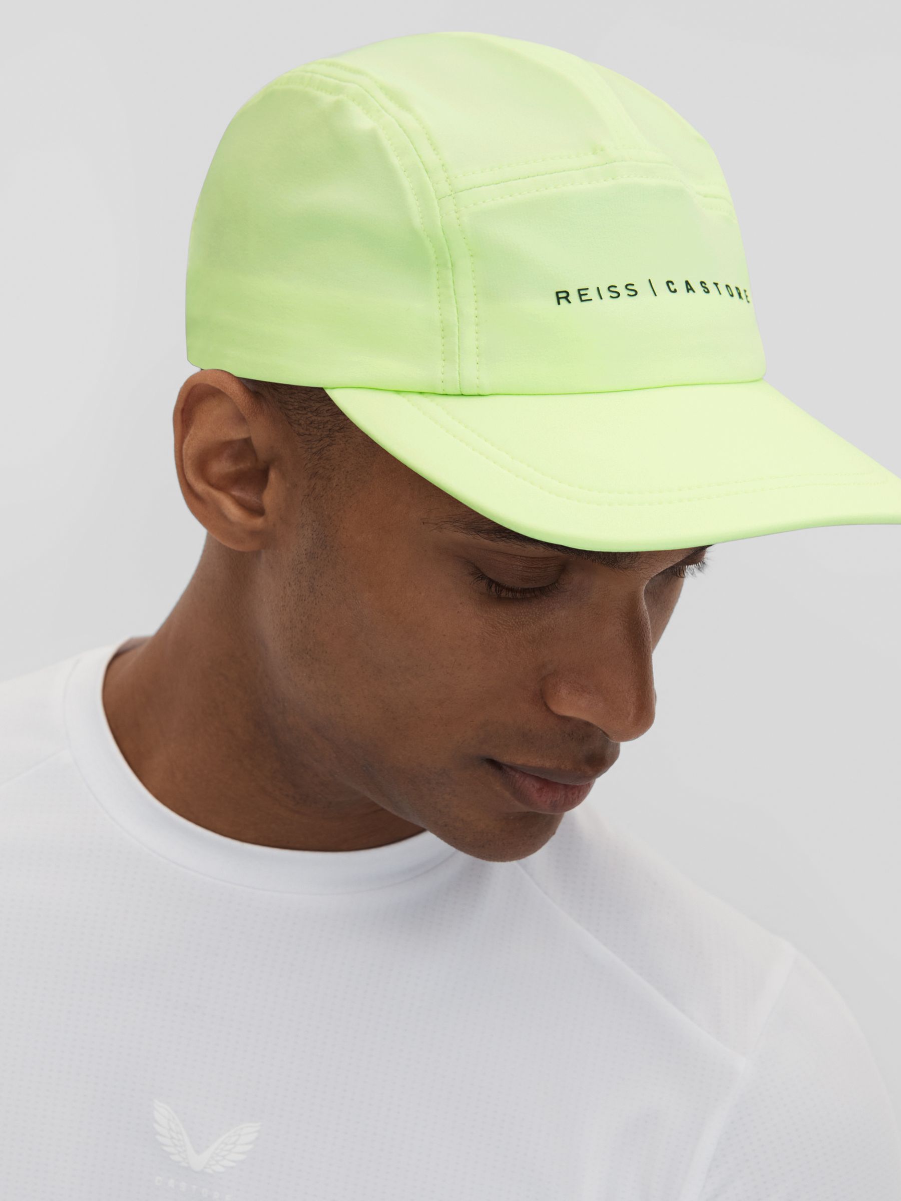 Castore Water Repellent Baseball Cap in Iced Citrus Yellow - Image 2 of 4