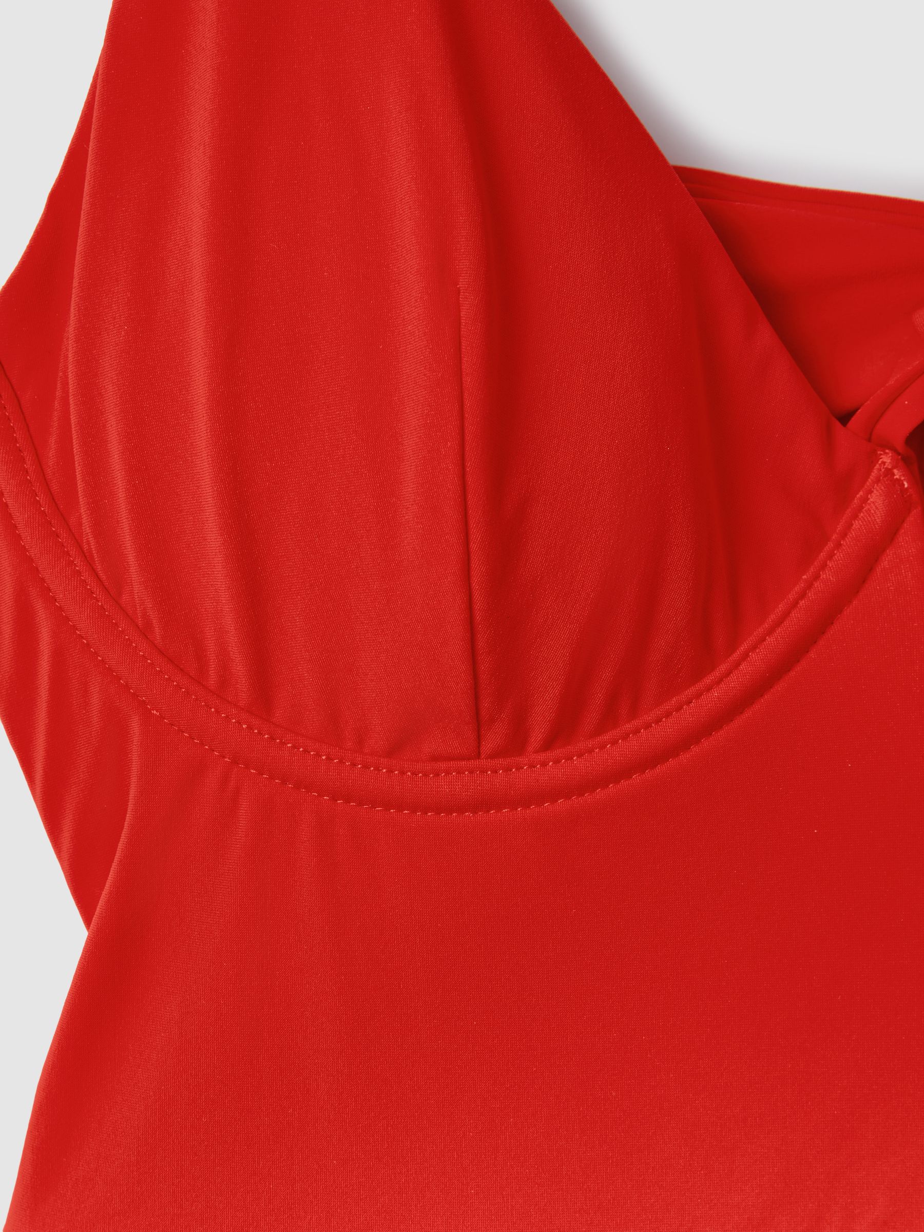 Underwired Tie Back Swimsuit in Red - Image 5 of 5