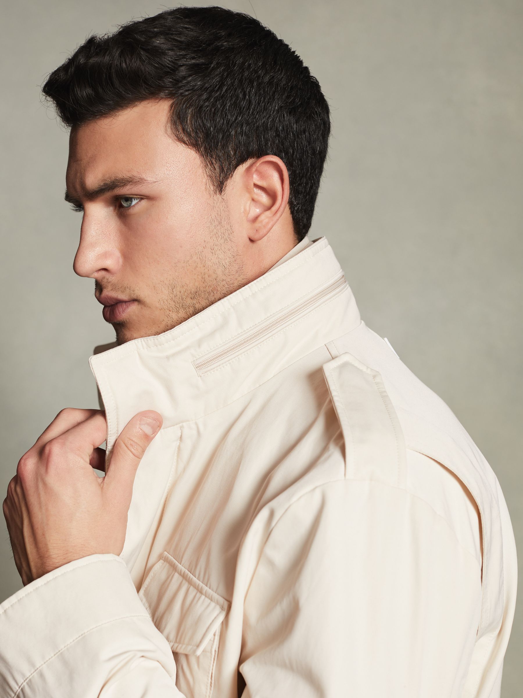 McLaren F1 Water Repellent Field Jacket in Stone - Image 3 of 7