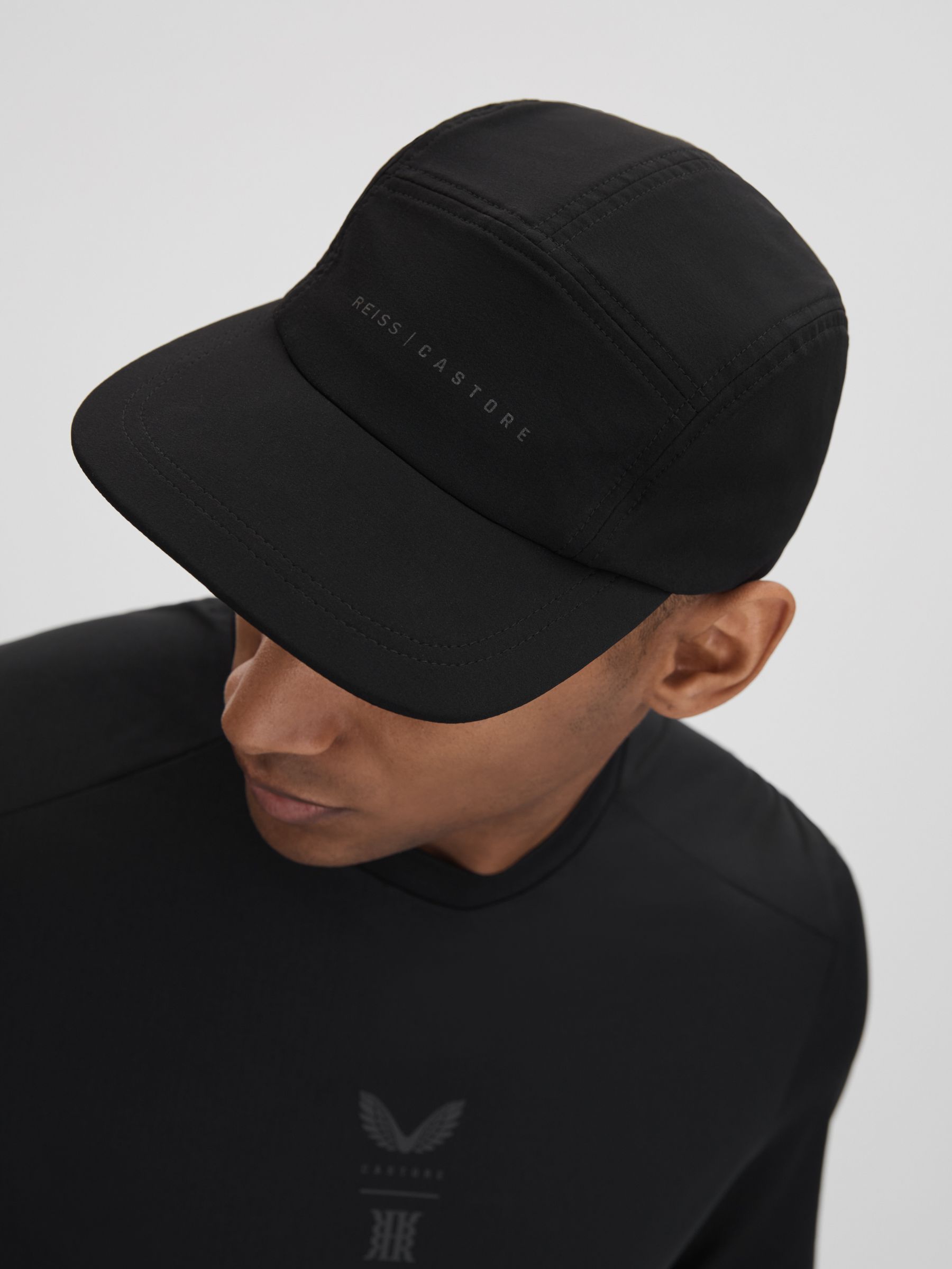 Castore Water Repellent Baseball Cap in Onyx Black - Image 2 of 4