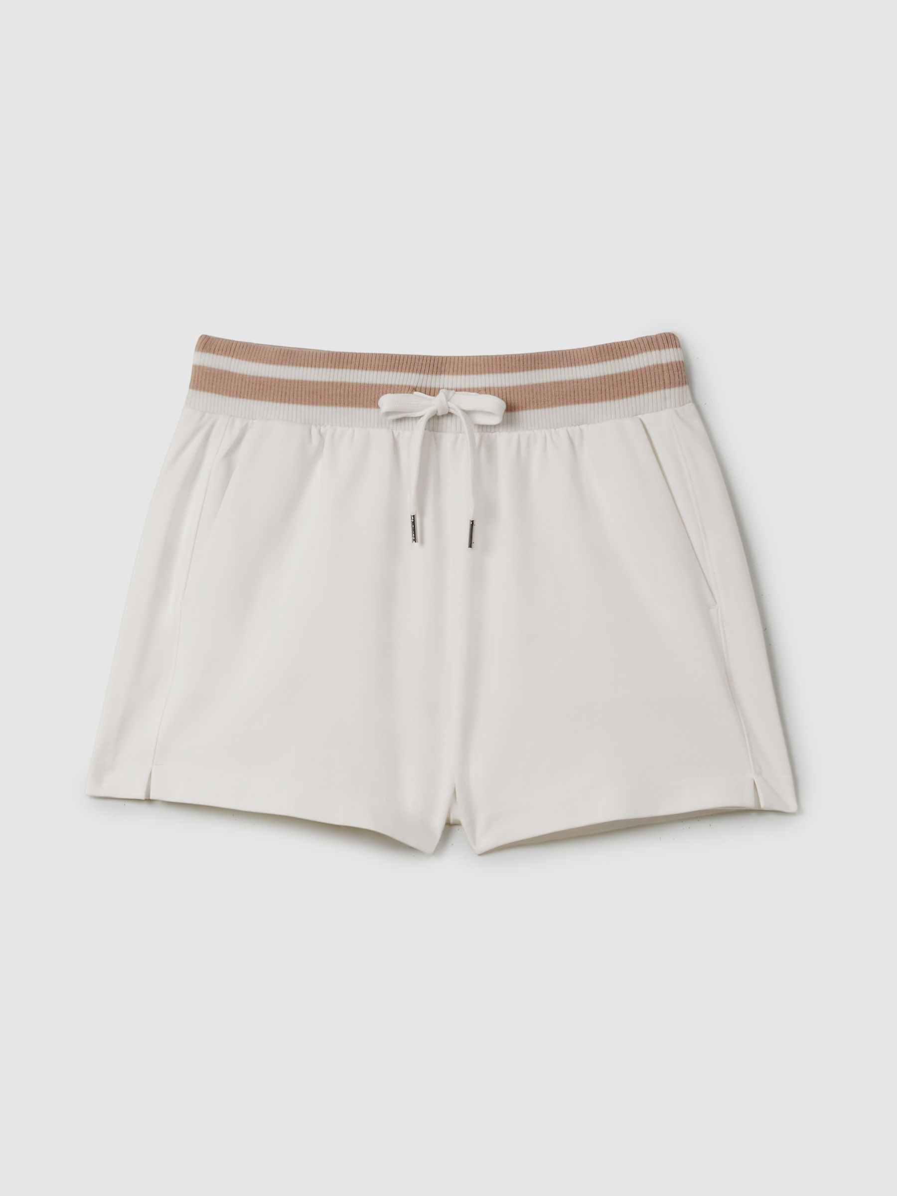 Striped Drawstring Waistband Shorts in Navy - Image 2 of 6