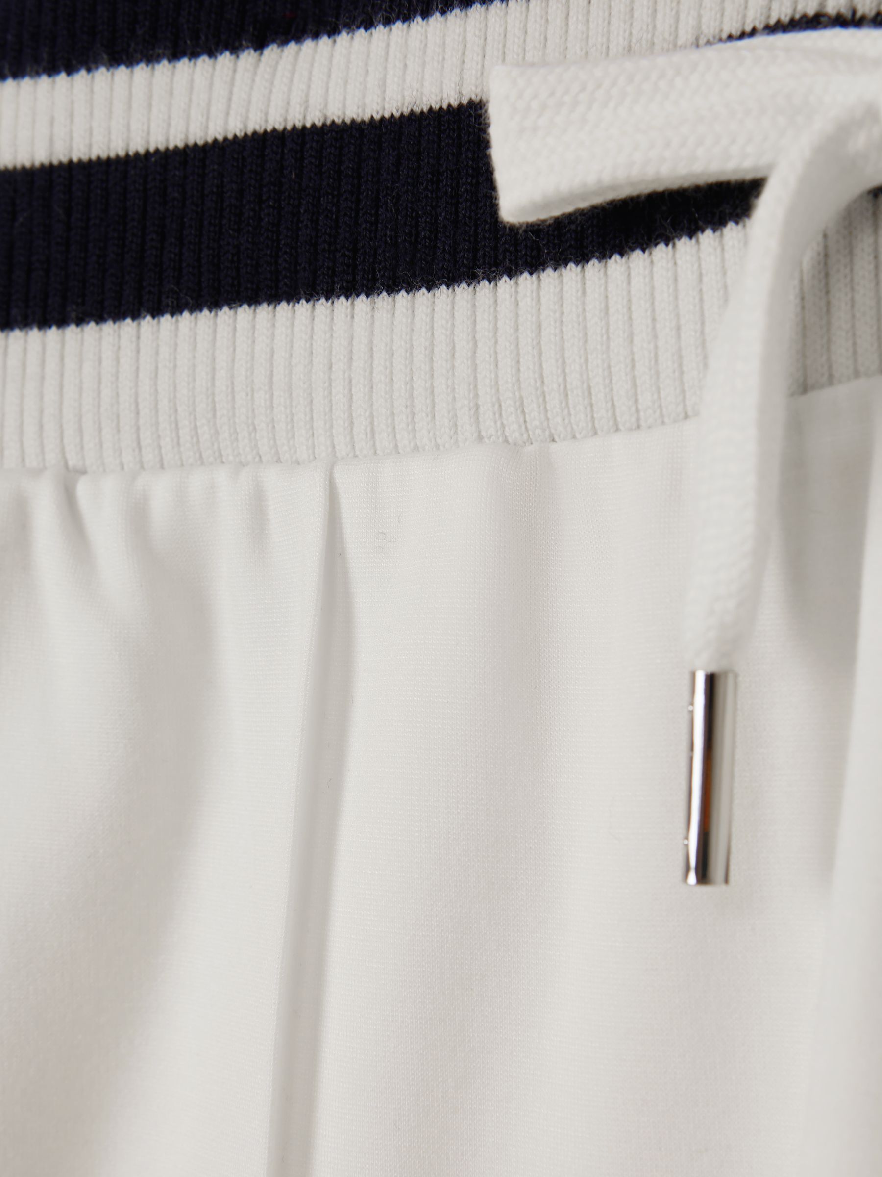 Striped Drawstring Waistband Joggers in Navy/Ivory - Image 6 of 6