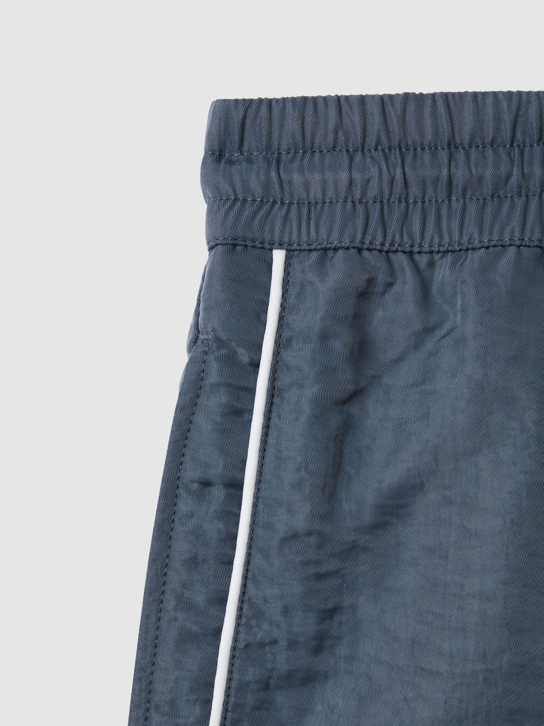 Piped Drawstring Swim Shorts in Airforce Blue - Image 6 of 6