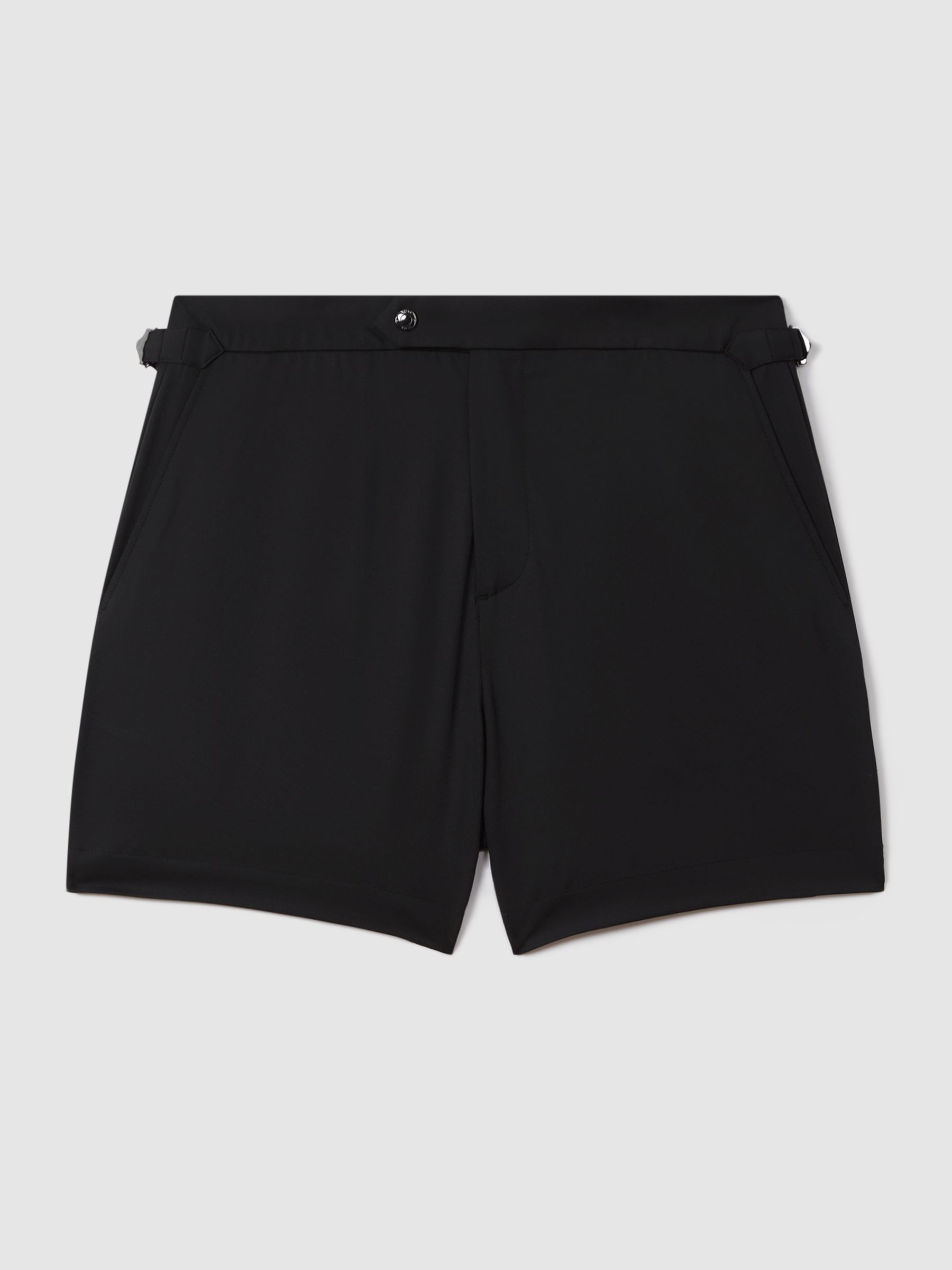 Side Adjuster Swim Shorts in Black - Image 2 of 6