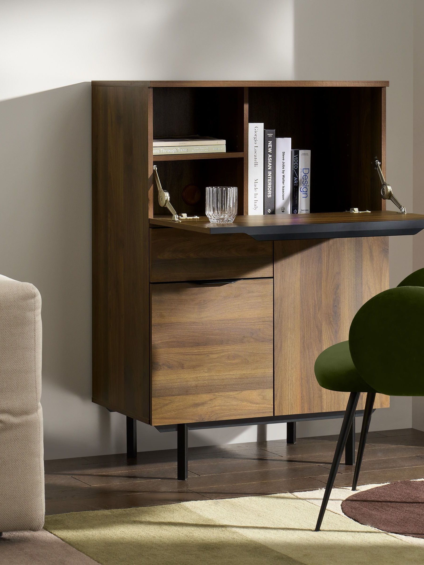 Damien Bureau Desk in Walnut Effect - Image 1 of 4