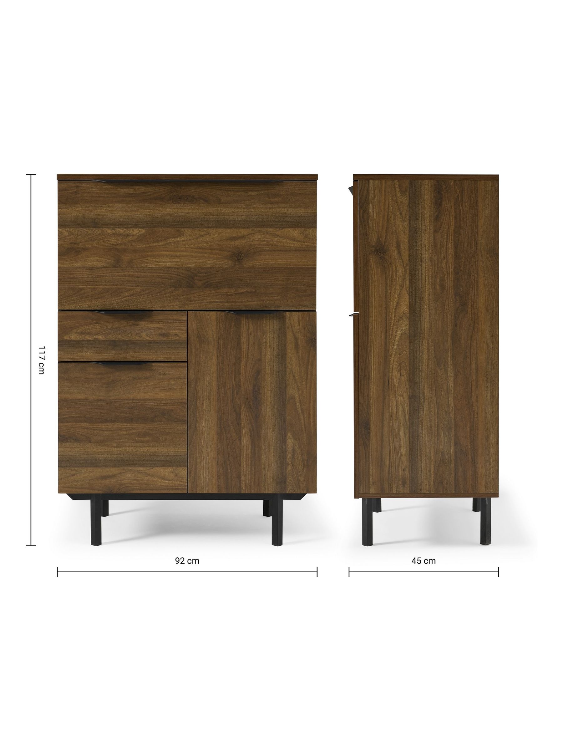 Damien Bureau Desk in Walnut Effect - Image 4 of 4
