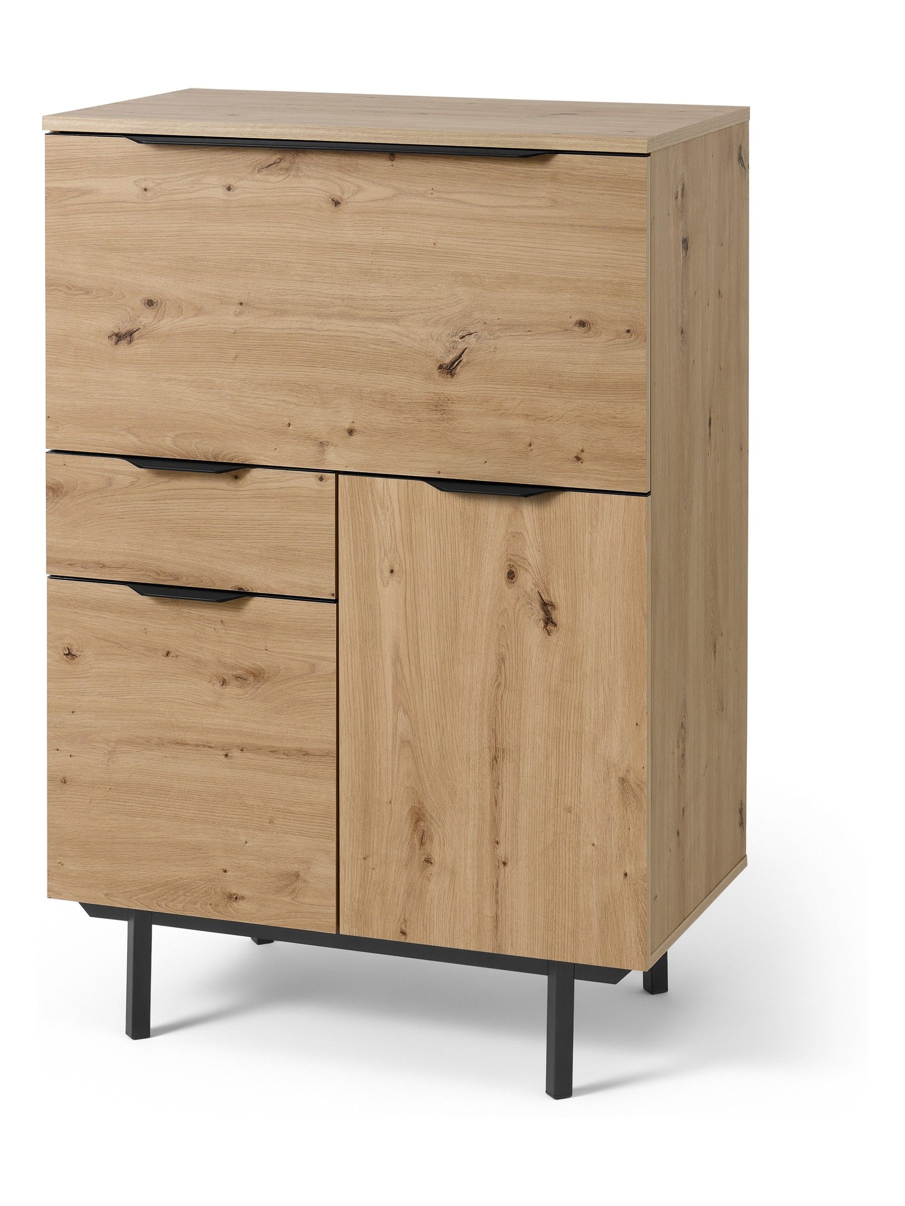 Damien Bureau Desk in Distressed Oak Effect - Image 3 of 4
