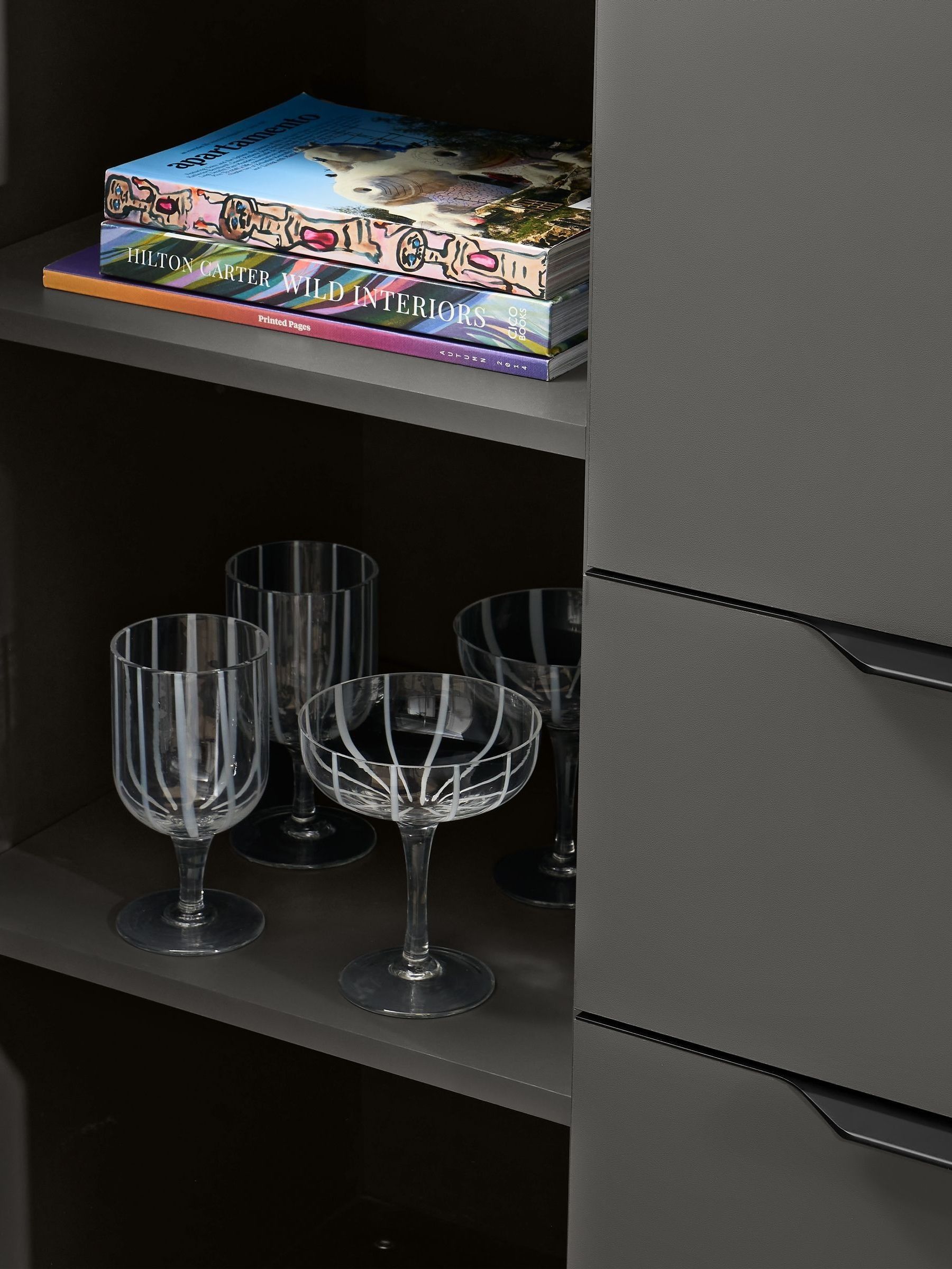 Damien Highboard in Graphite Grey - Image 3 of 4