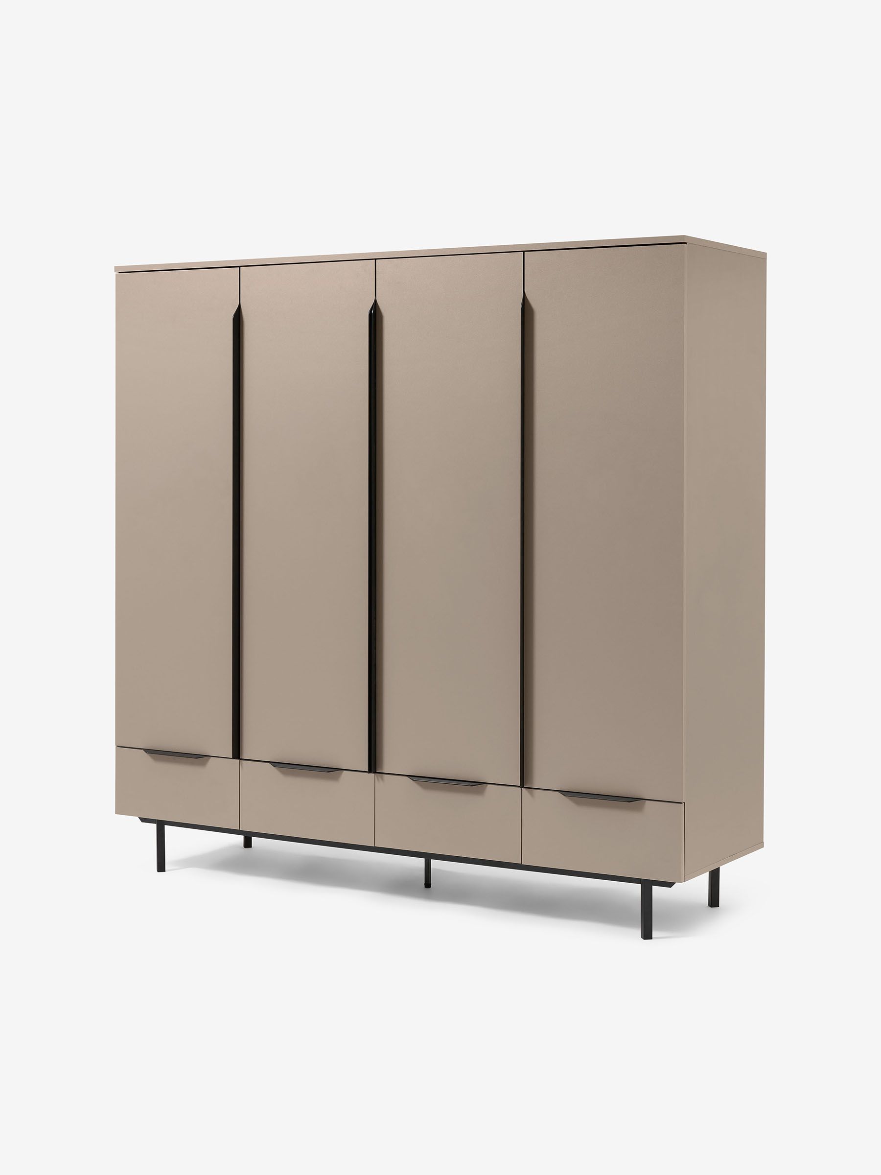 Damien 4 Door, 4 Drawer Wardrobe in Natural - Image 2 of 2