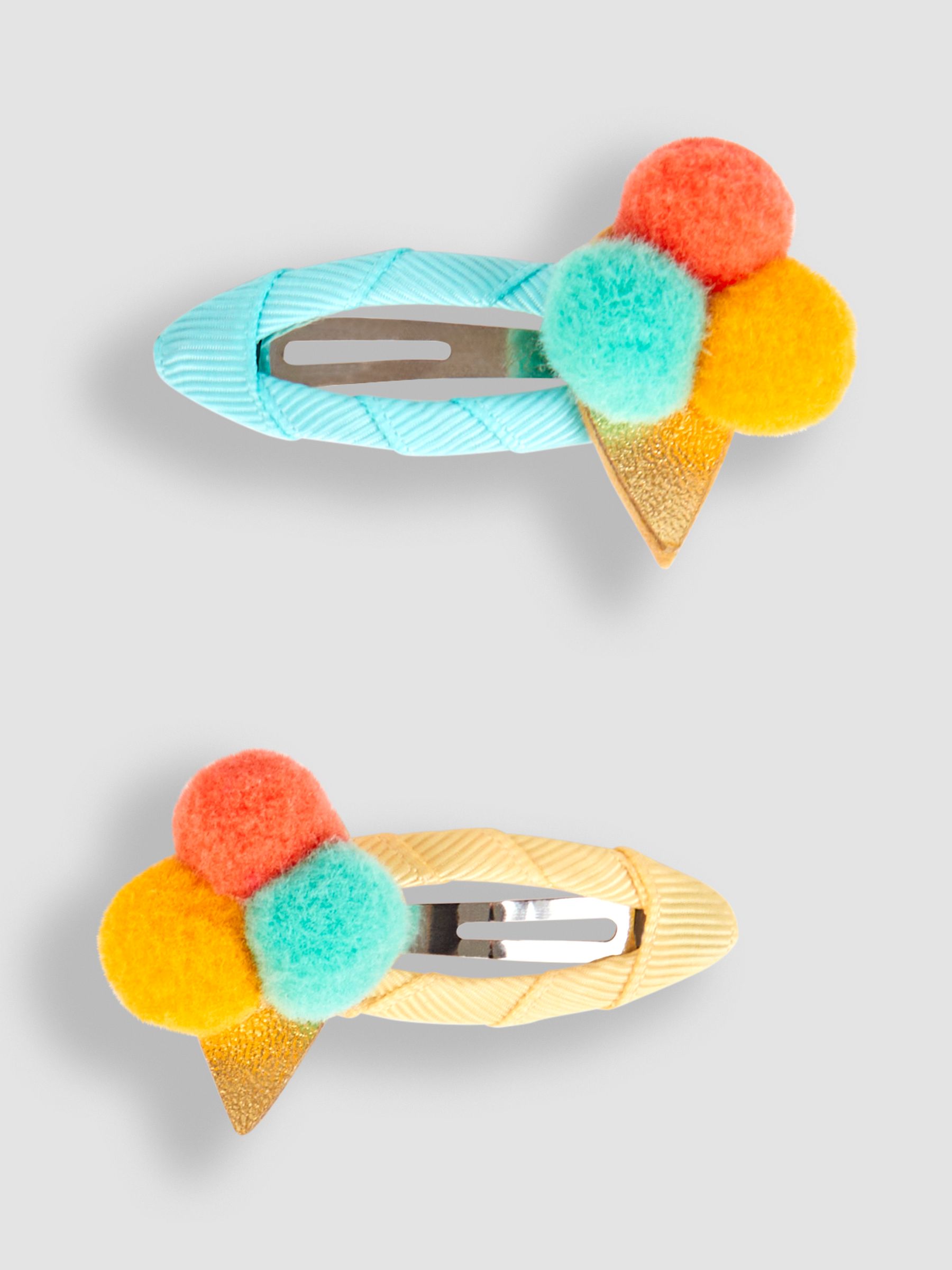 Multi 2-Pack Ice Cream Pom Pom Hair Clips - Image 1 of 2