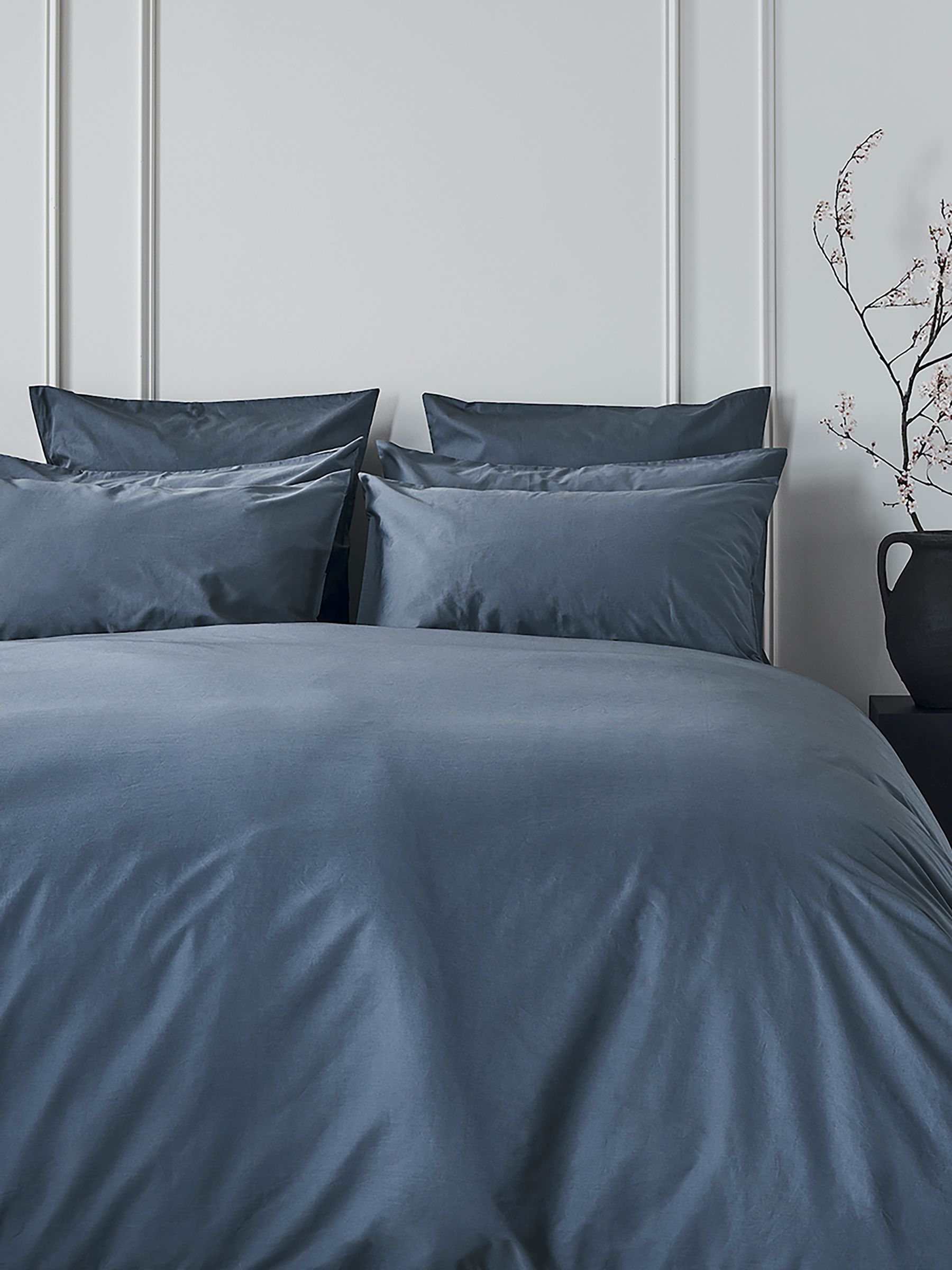 Bedfolk Blue Classic Cotton Duvet Cover - Image 1 of 6