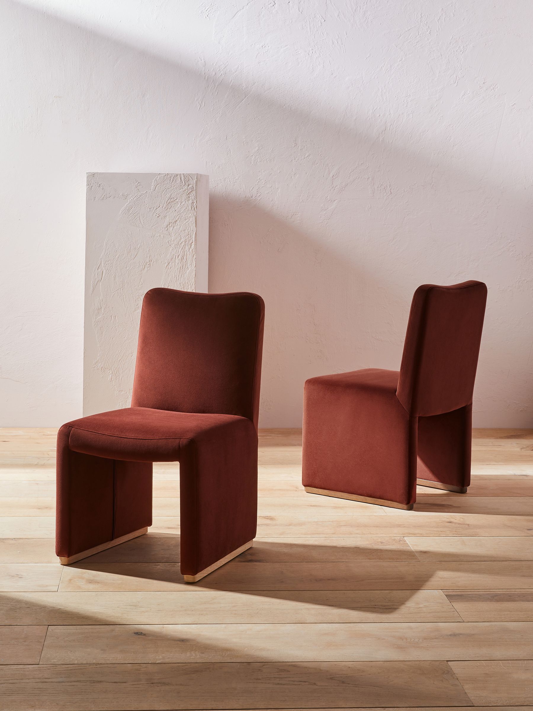 Tova Dining Chair in Rust Red Velvet - Image 2 of 6