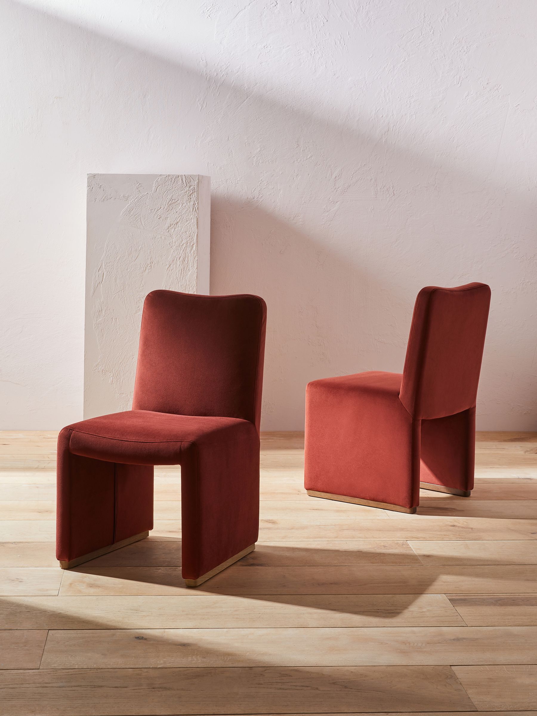 Tova Dining Chair in Rust Red Velvet - Image 5 of 6