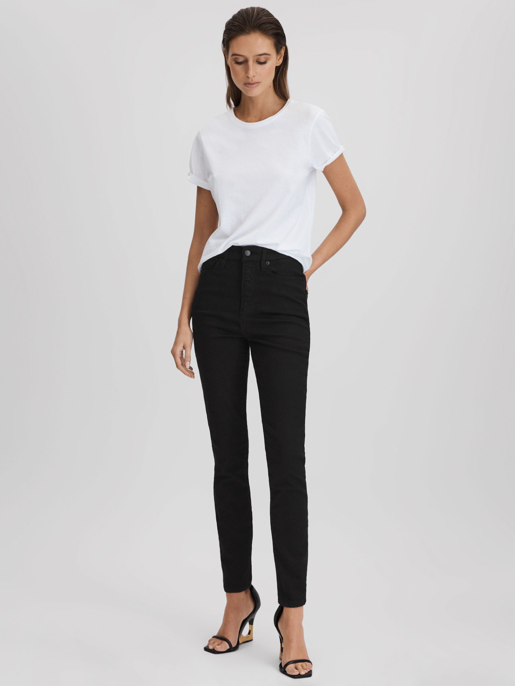 Good American Ultra High Skinny Jeans in Black - Image 3 of 6