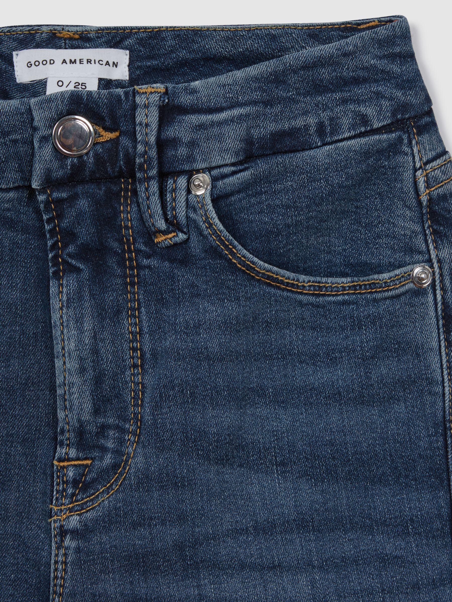 Good American Cropped Skinny Jeans in Blue - Image 7 of 7