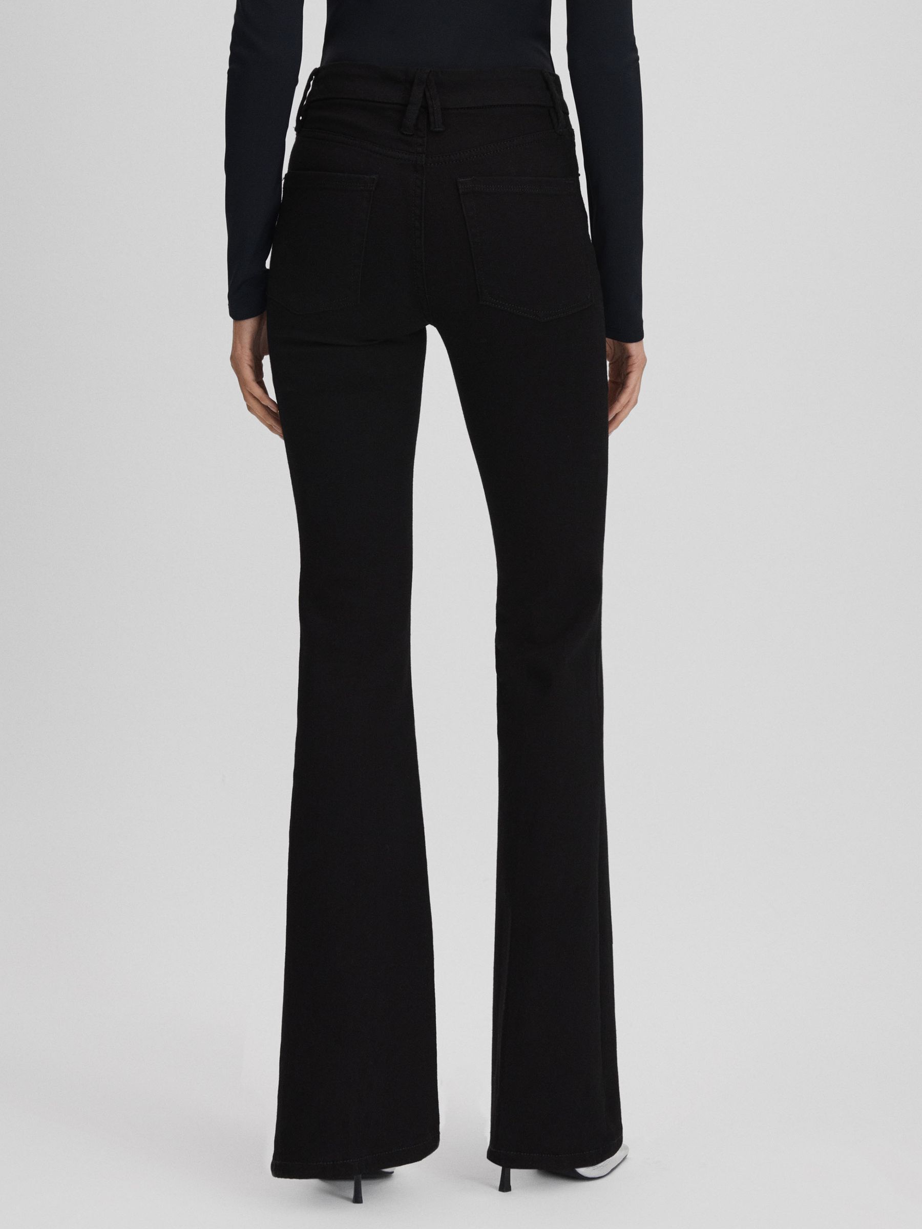 Good American Flared Jeans in Black - Image 3 of 6