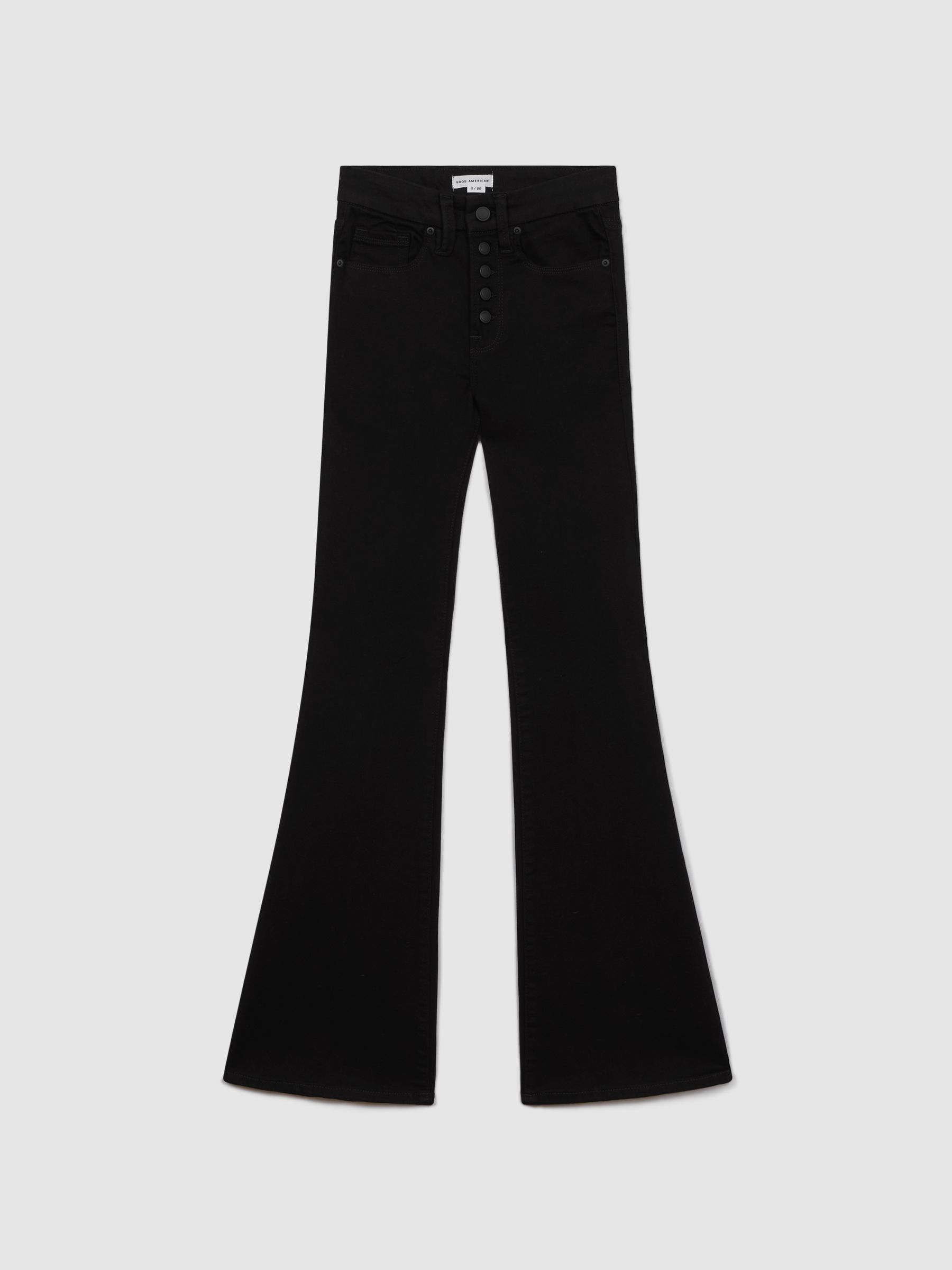 Good American Flared Jeans in Black - Image 5 of 6